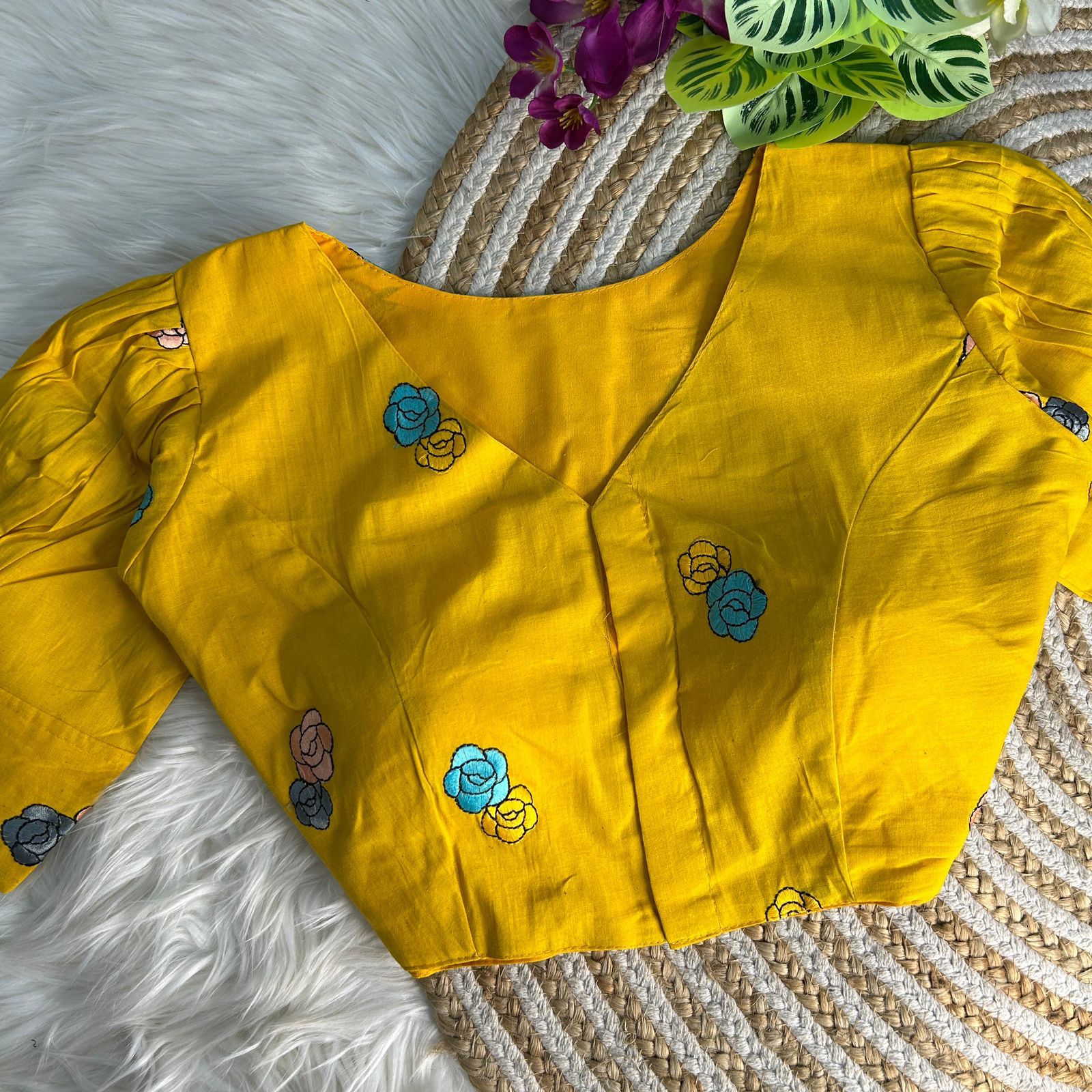 pure khadi cotton with embroidery work