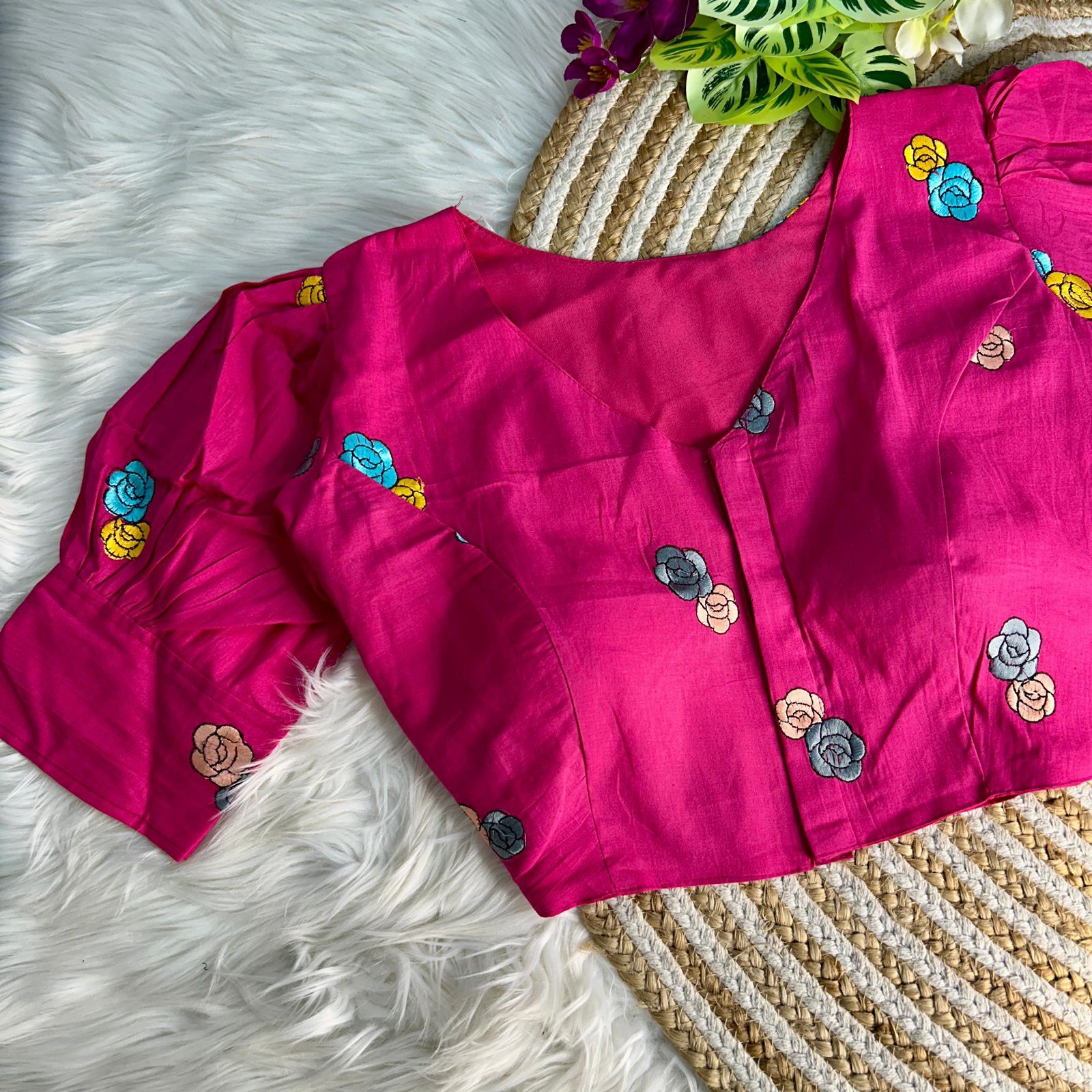 pure khadi cotton with embroidery work