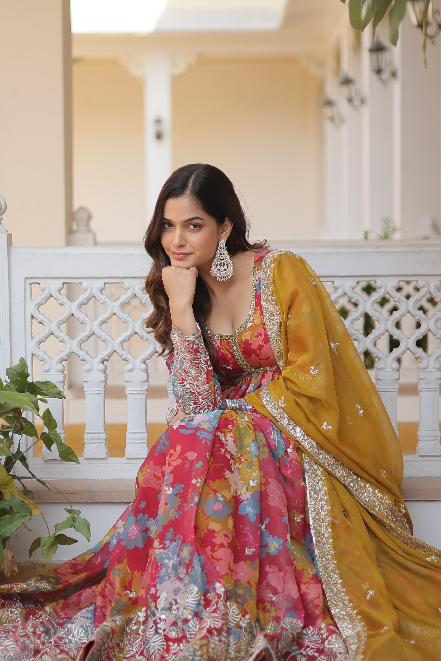 PREMIUM READYMADE ALIA CUT GOWN WITH DUPATTA SET 