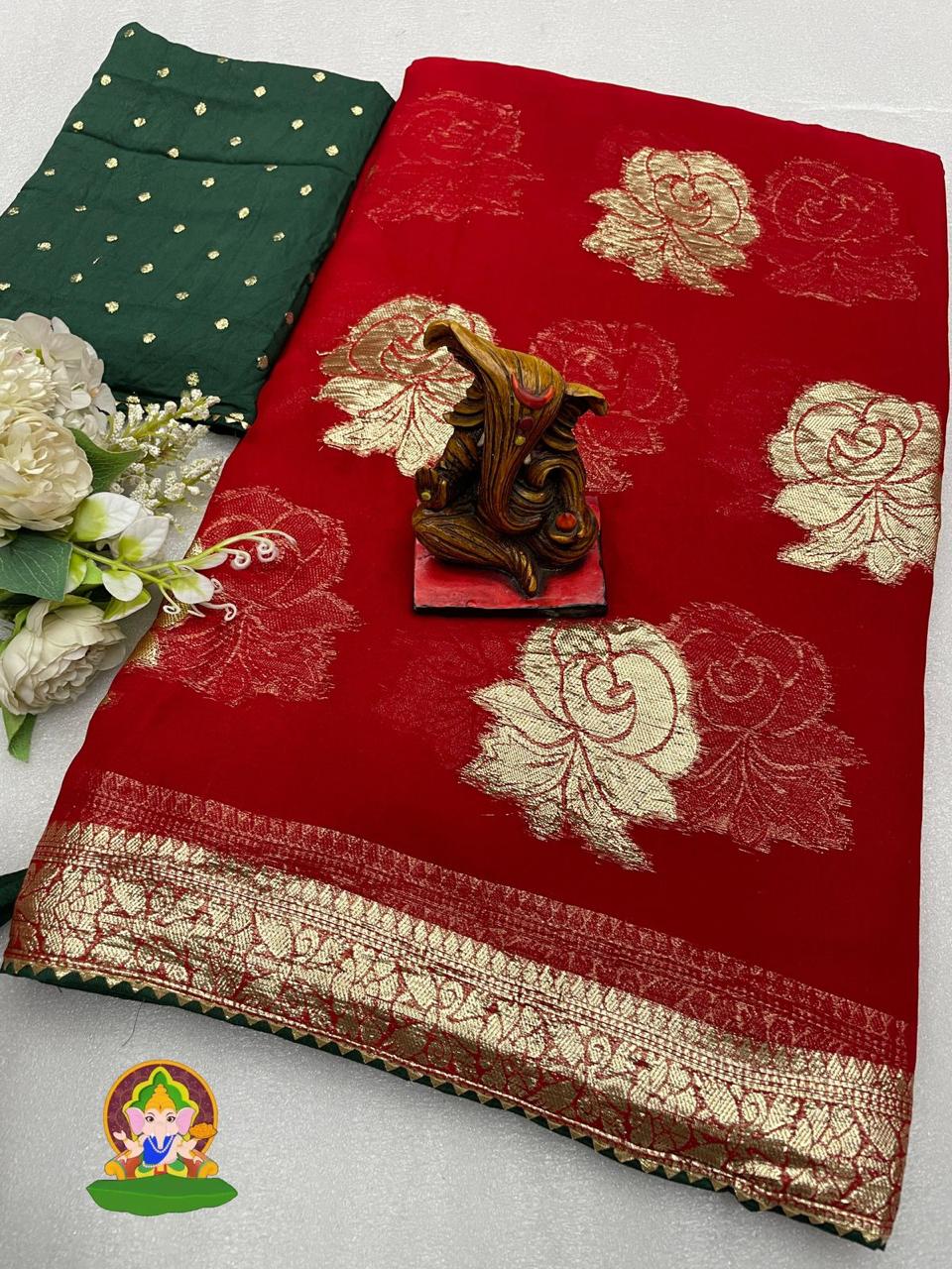 VISCOSE FLOWVER SAREE