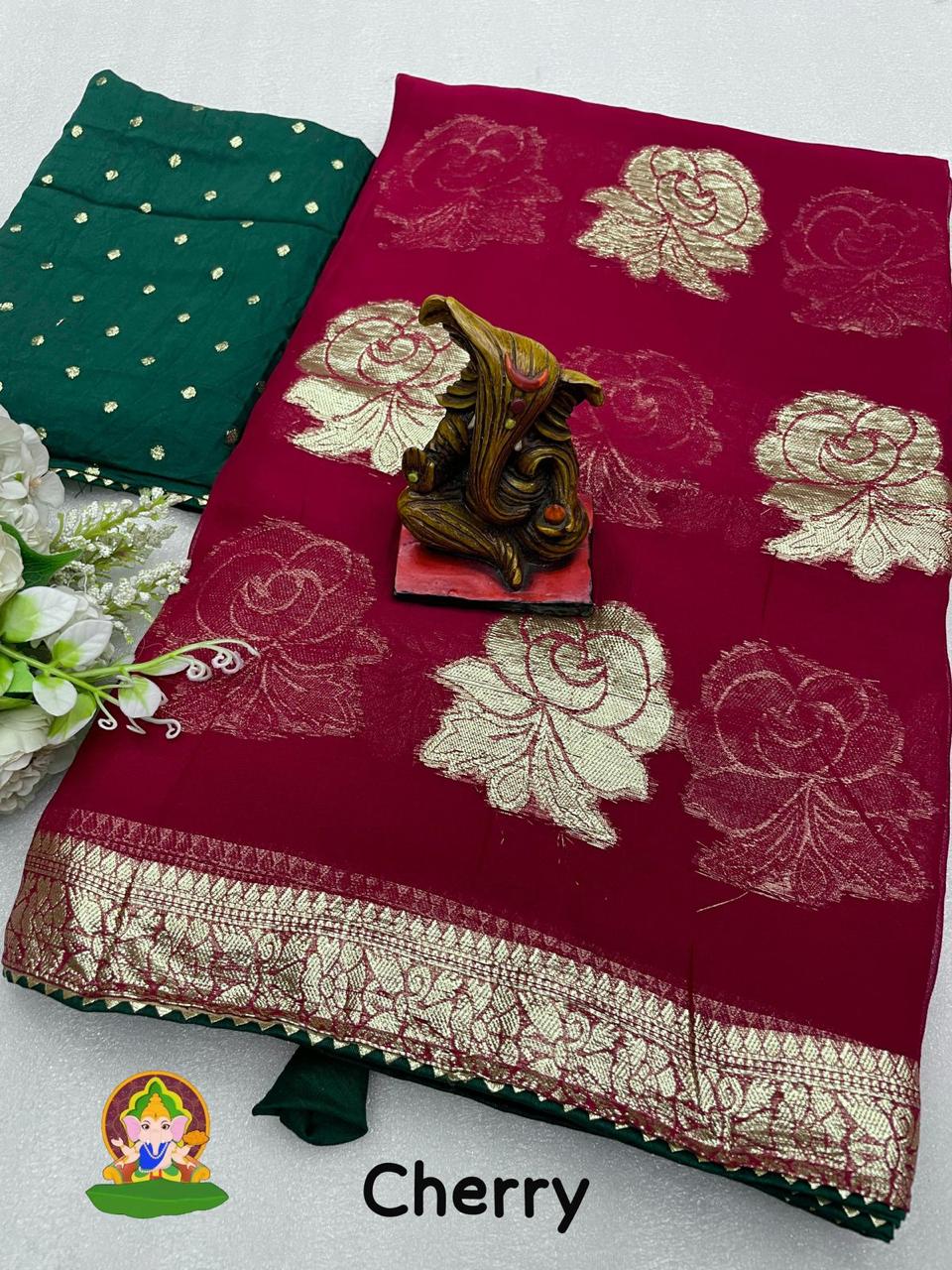 VISCOSE FLOWVER SAREE
