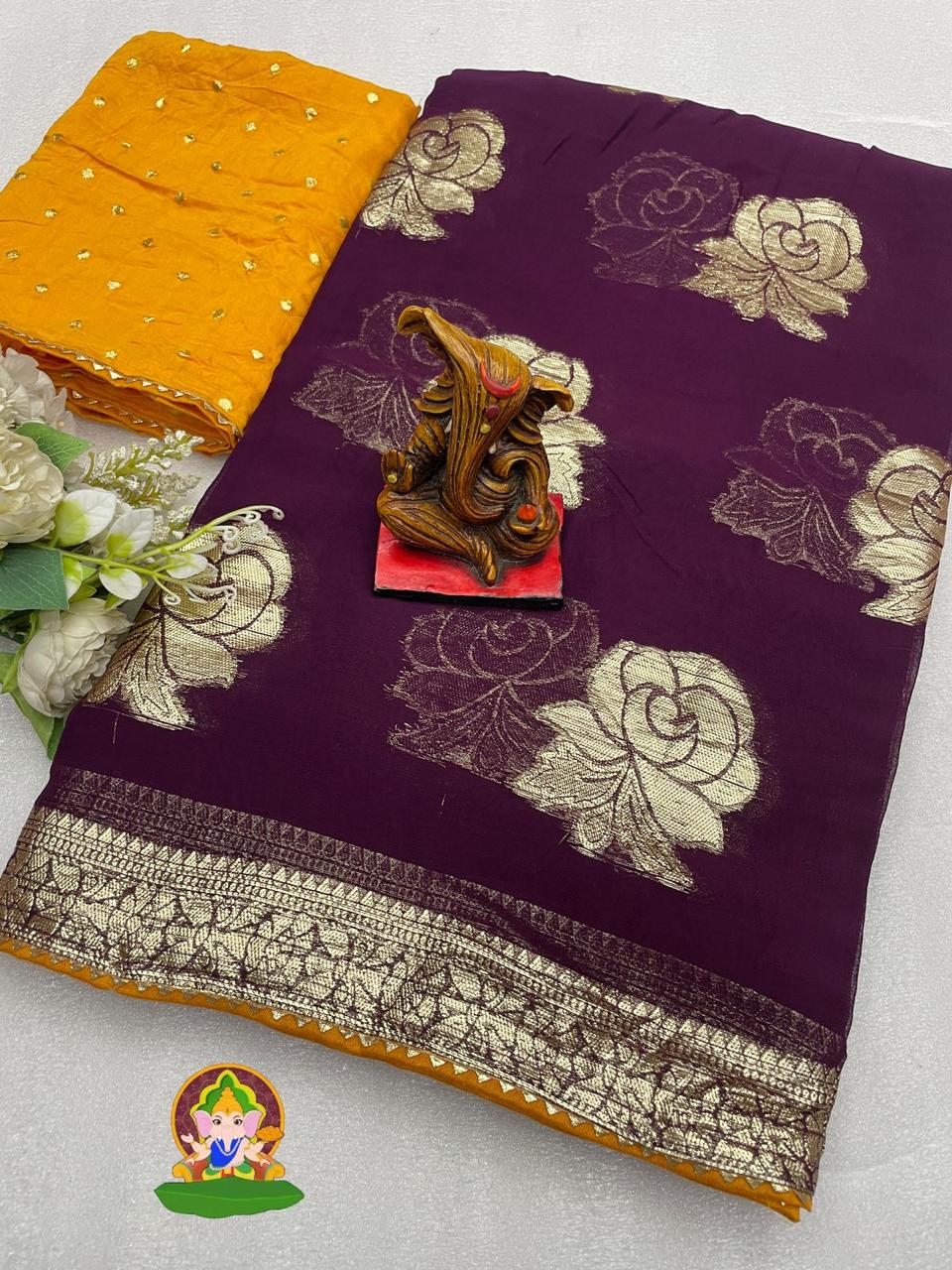 VISCOSE FLOWVER SAREE