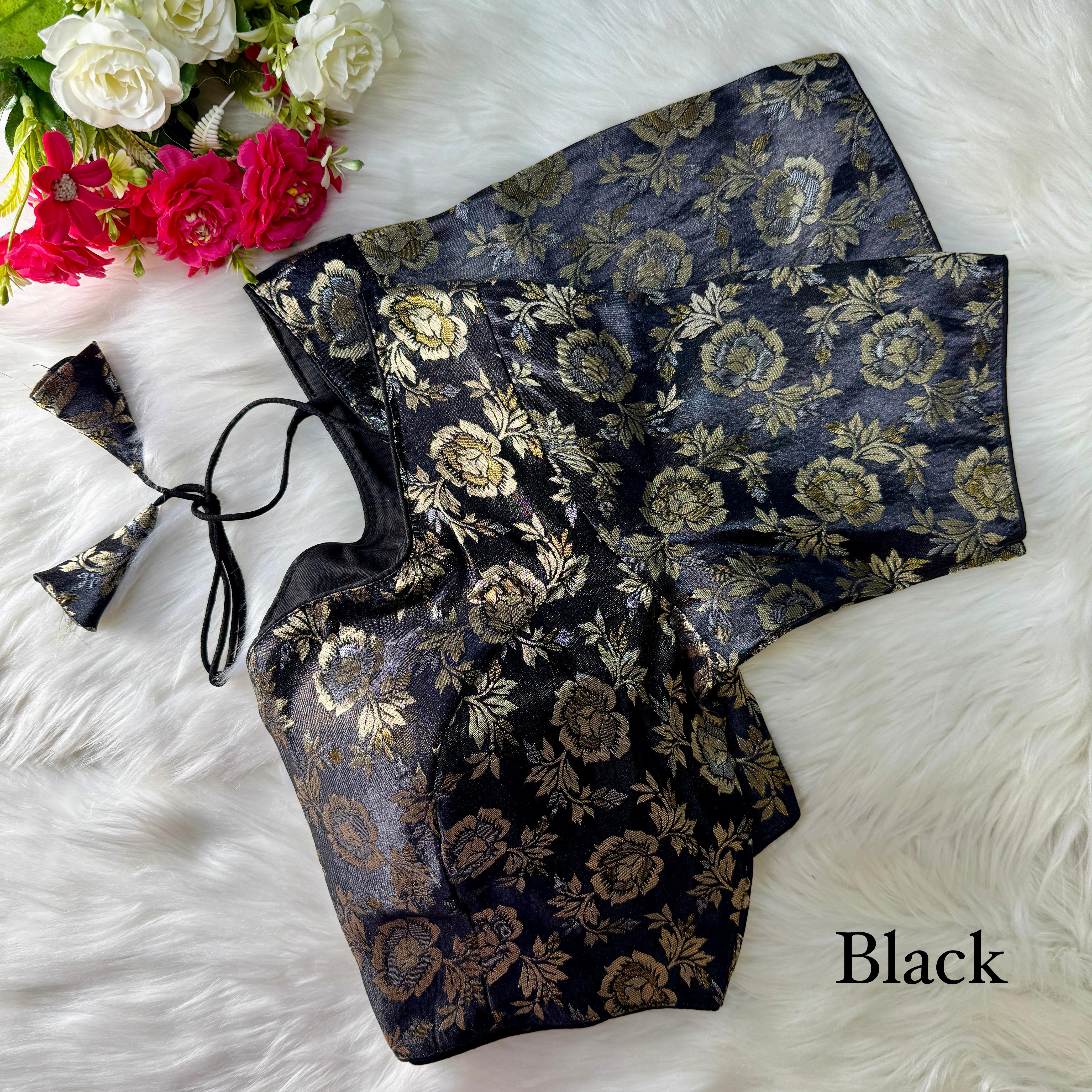 PURE SIMMER JEQUARD SILK BLOUSE ❤️