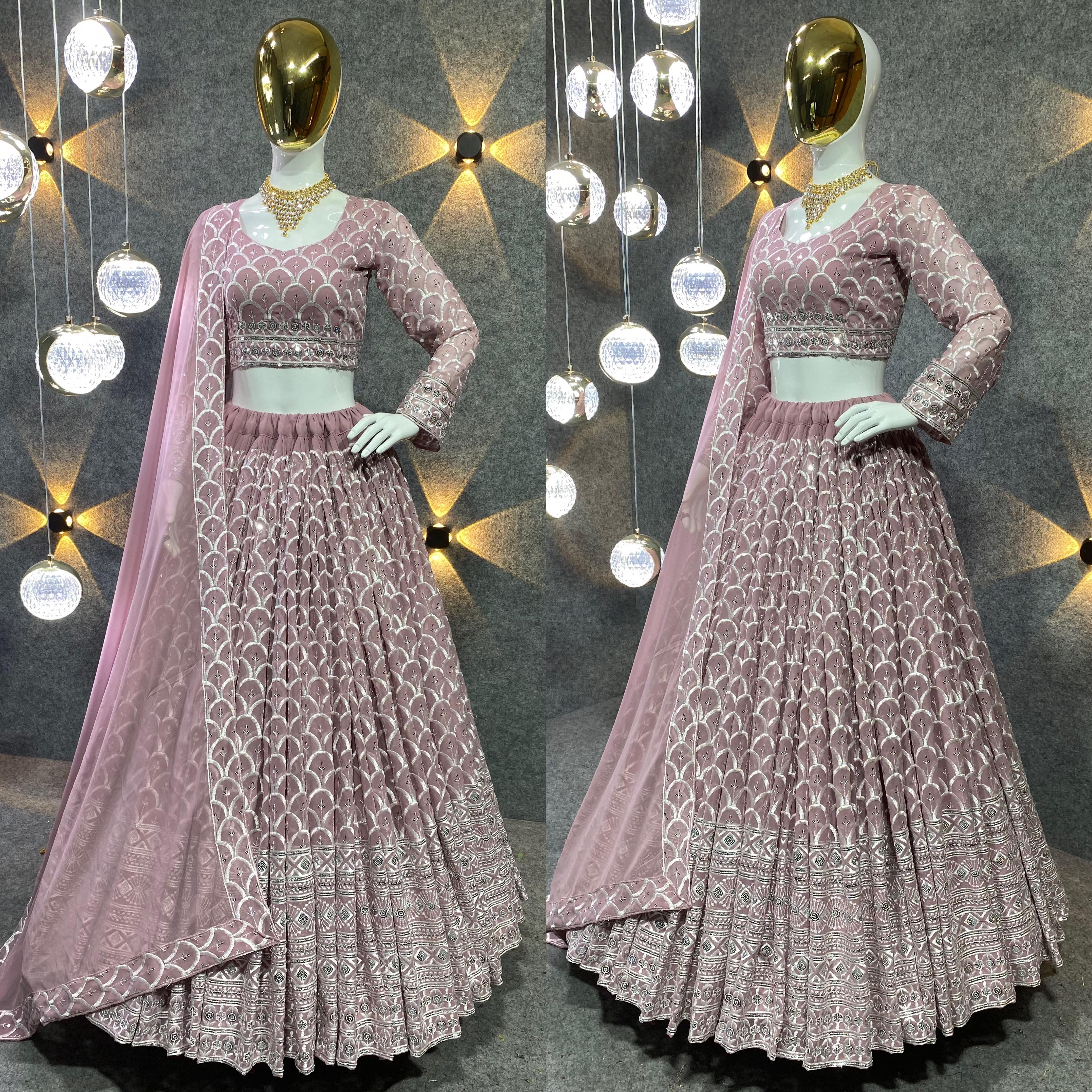 💃 Lehenga Fabric :-Faux Georgette