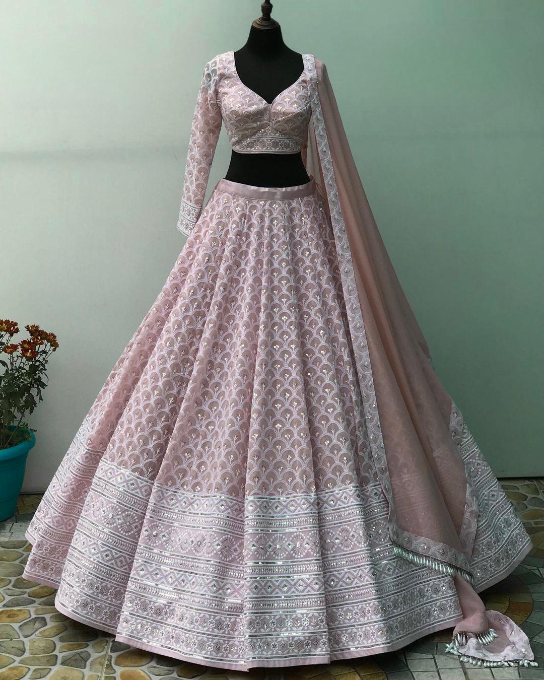 💃 Lehenga Fabric :-Faux Georgette