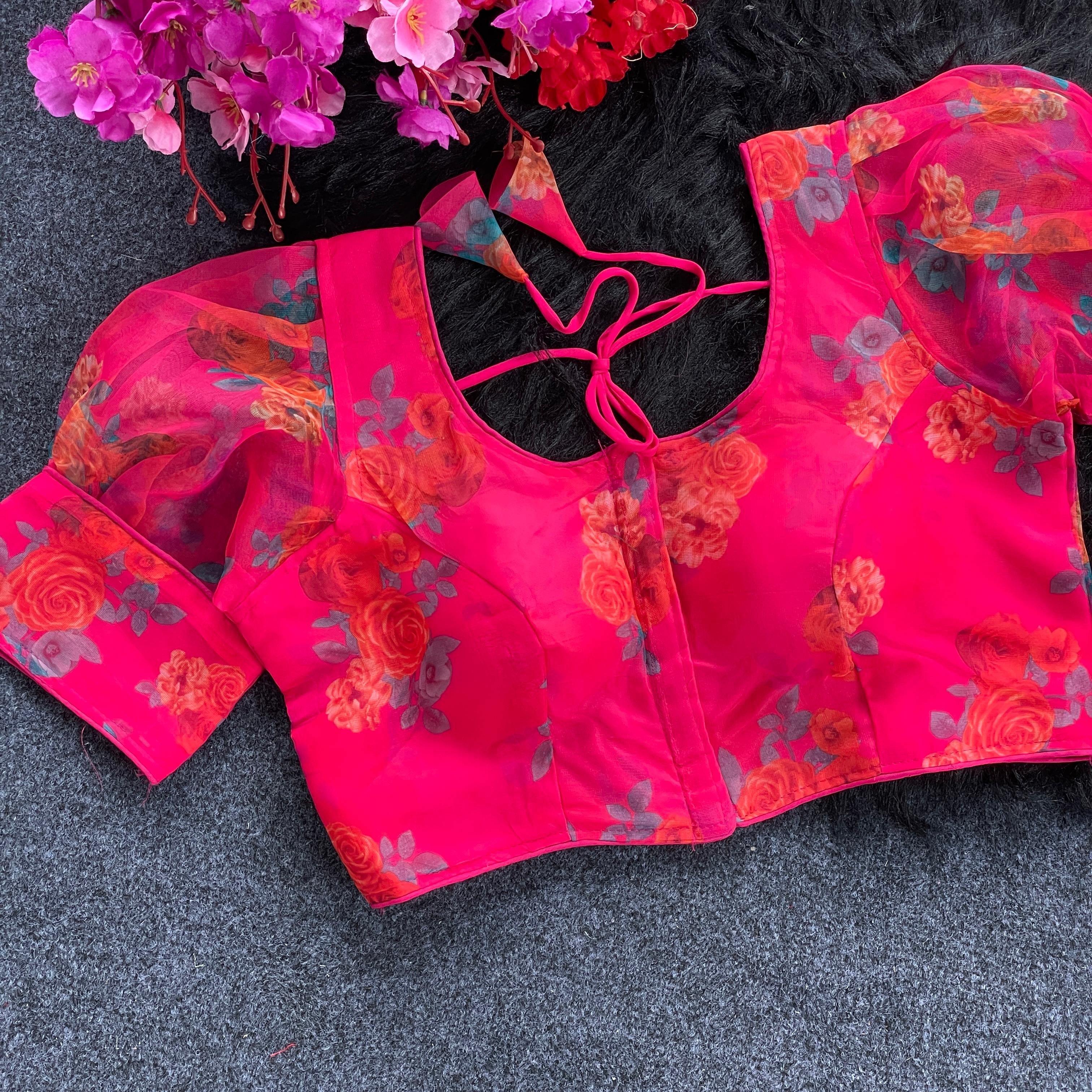Beautiful print with designer look trending blouse