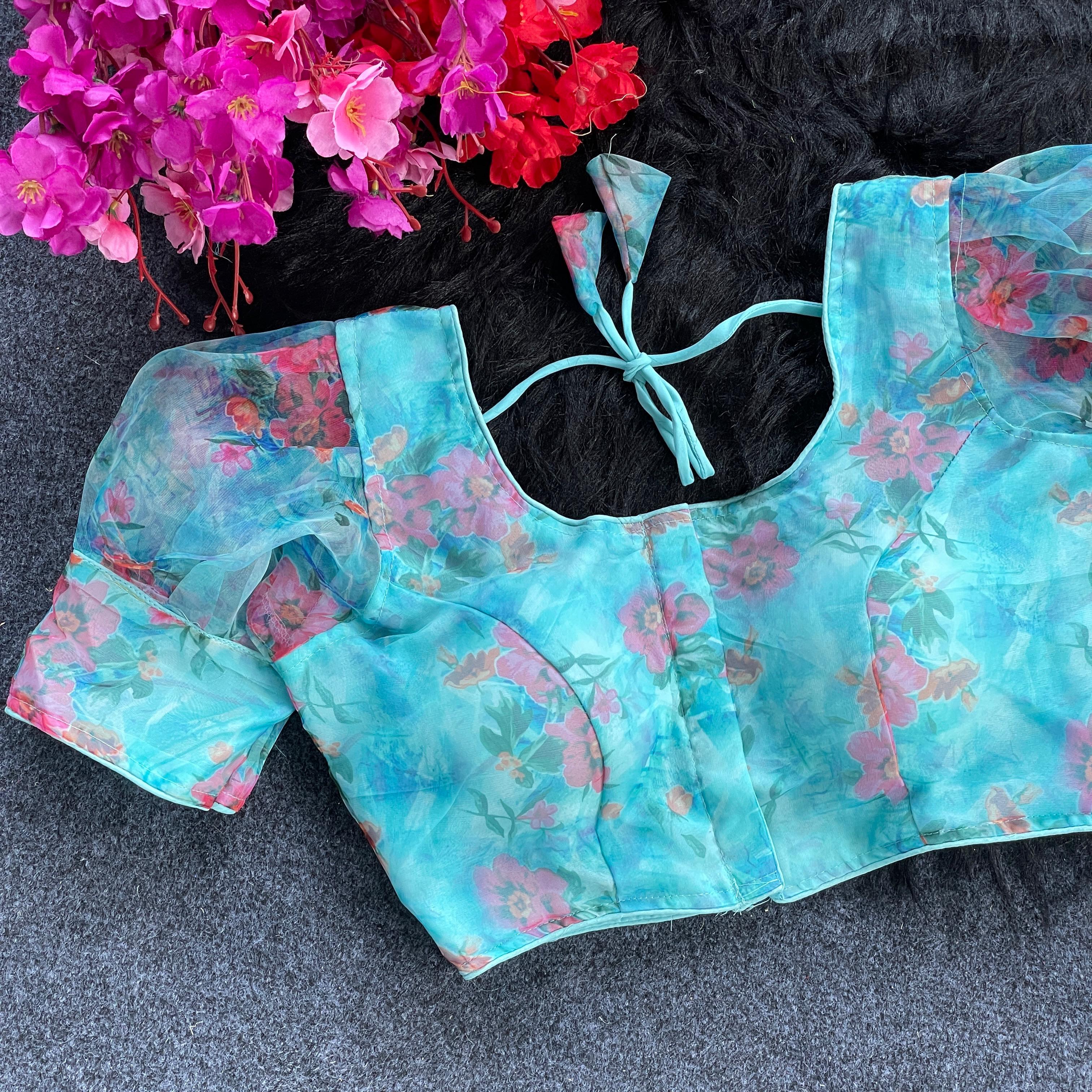 Beautiful print with designer look trending blouse