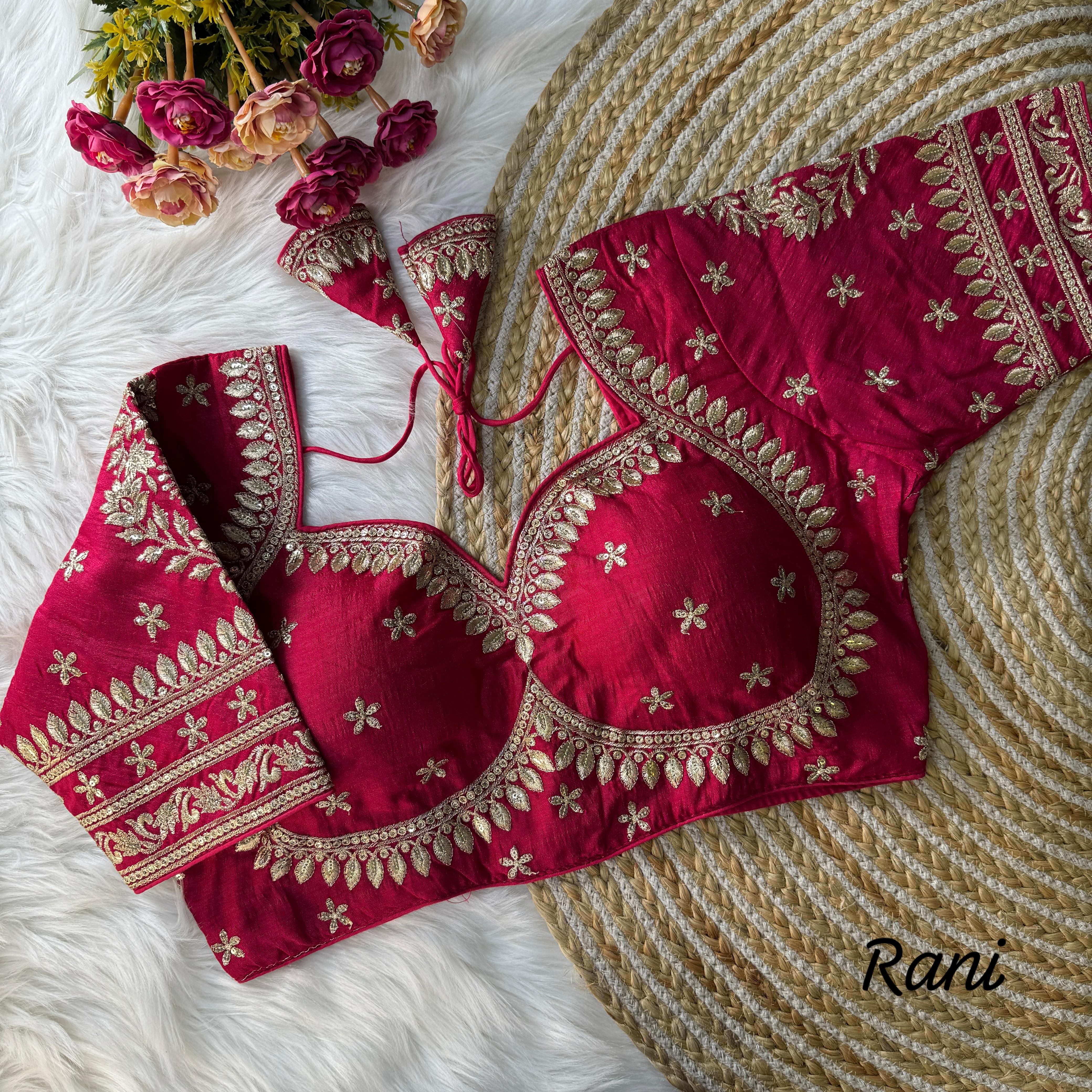KARVA CHAUTH SPECIAL ♥️  ￼🤩ROYAL JODHA STYLE BRIDAL BLOUSE🤩