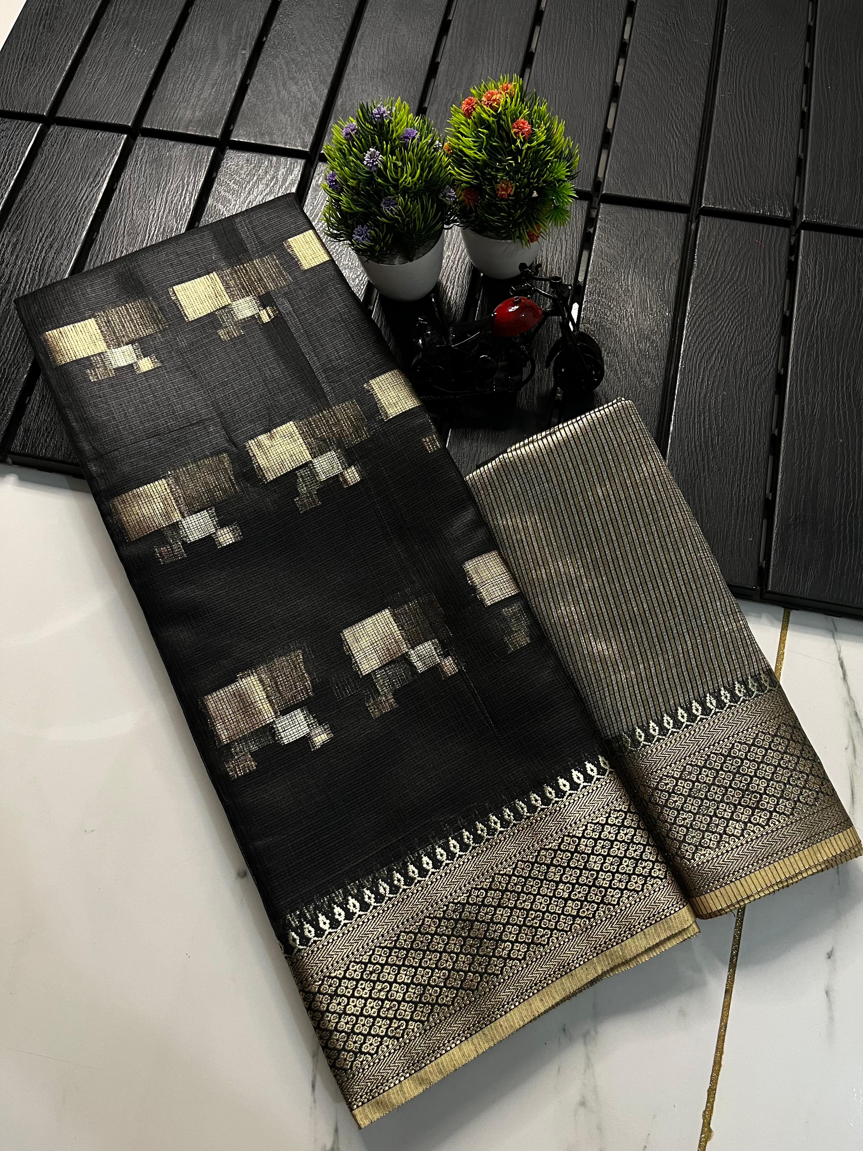 Personality is create by dressing and this Kota Doria saree
