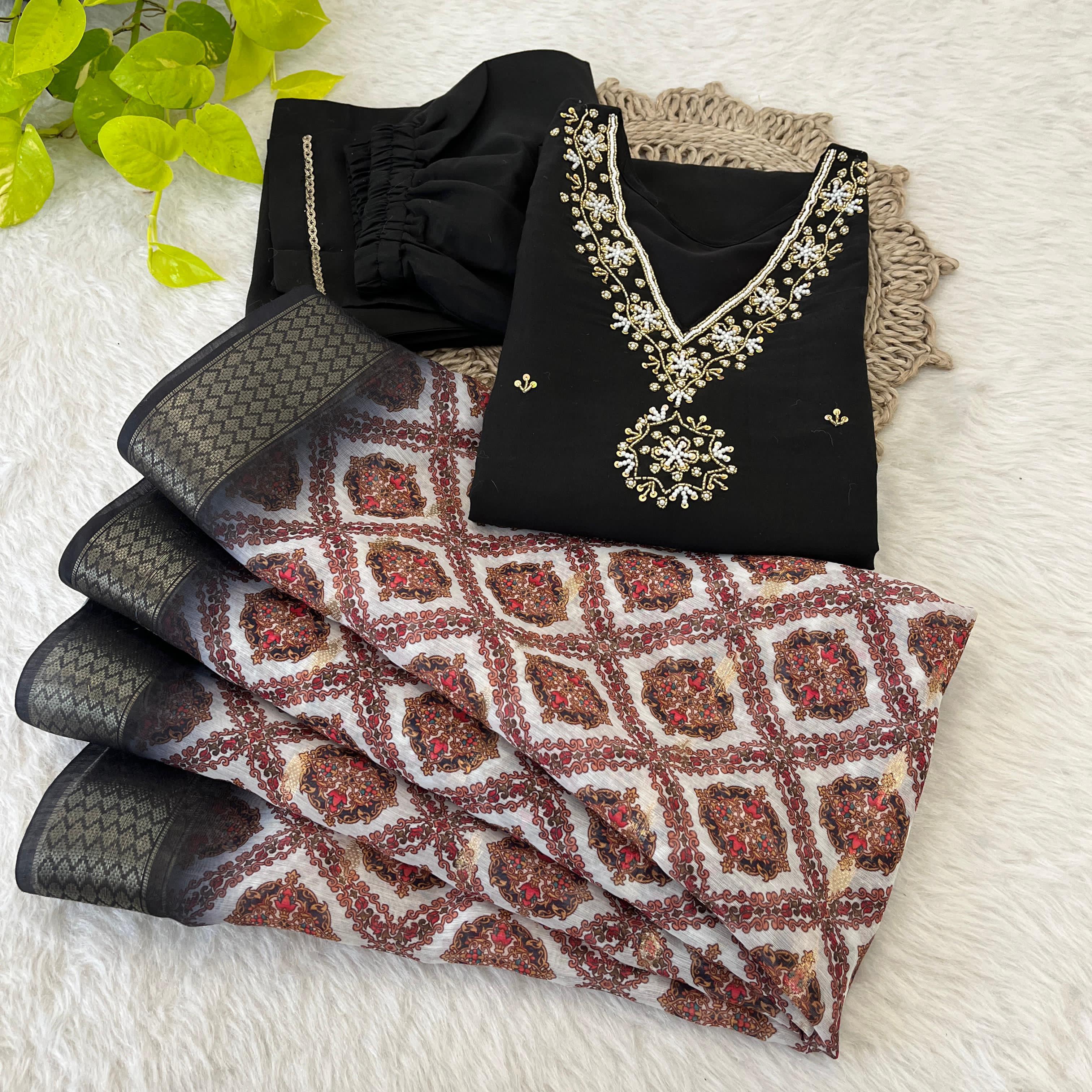 Launching New Designers Kurti Pent Dupatta 3 pic Set