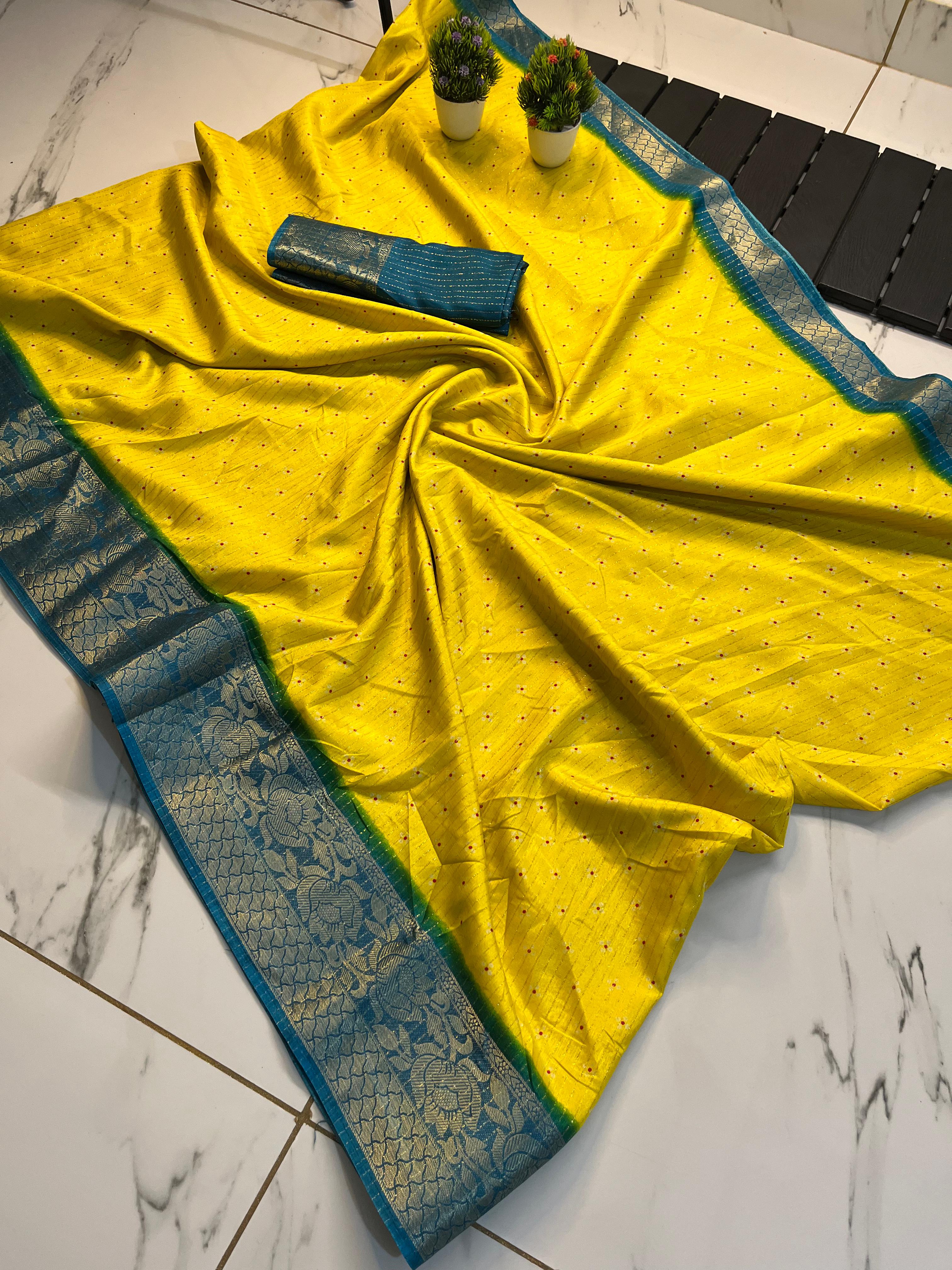 Super shine jari viwing lining all over saree