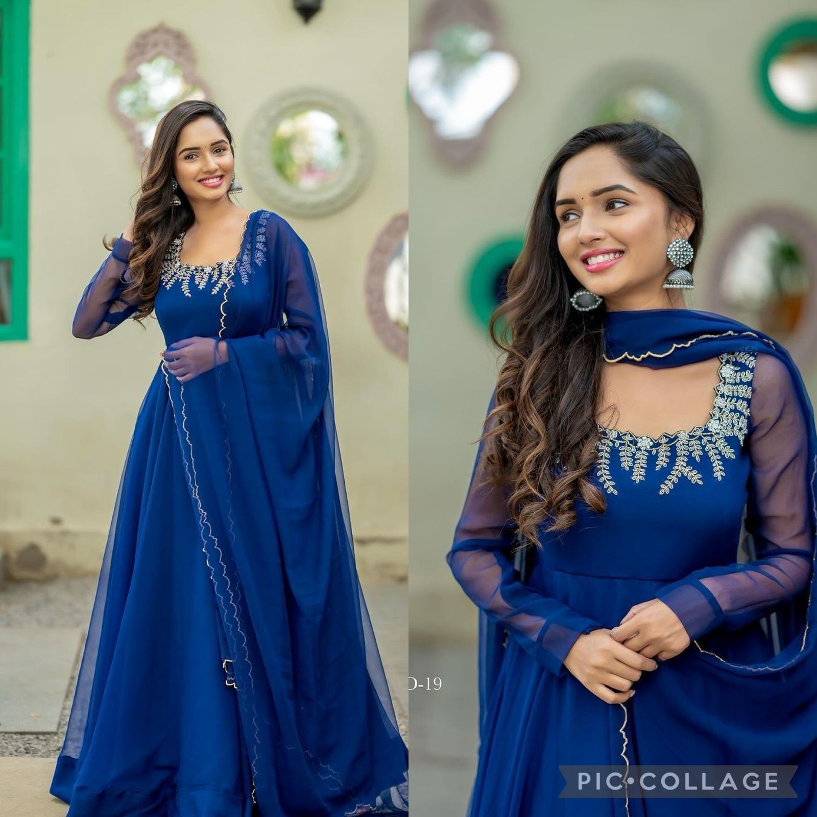 Blossom in style with this flirty floral Grorgett anarkali🥰