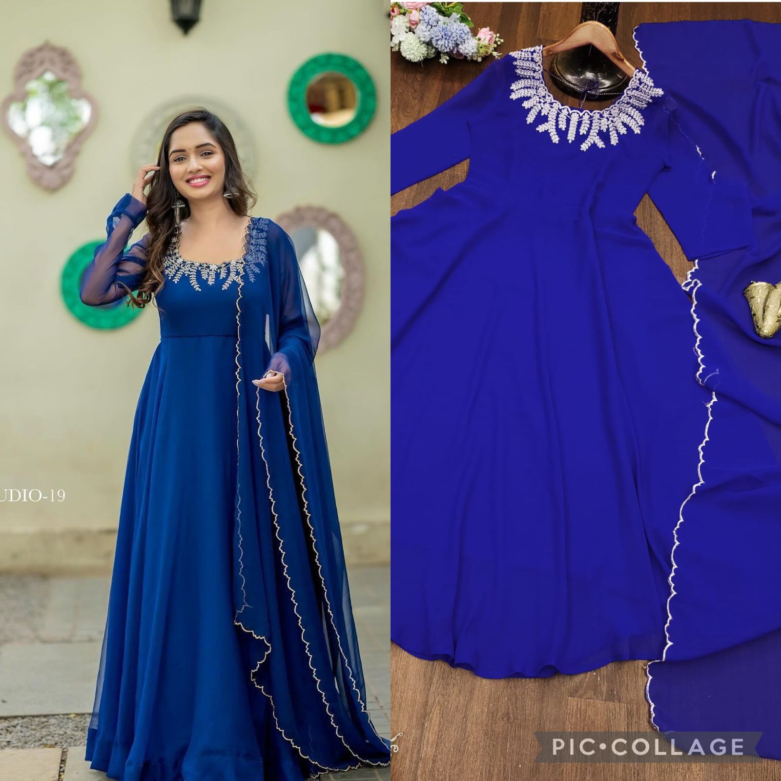 Blossom in style with this flirty floral Grorgett anarkali🥰
