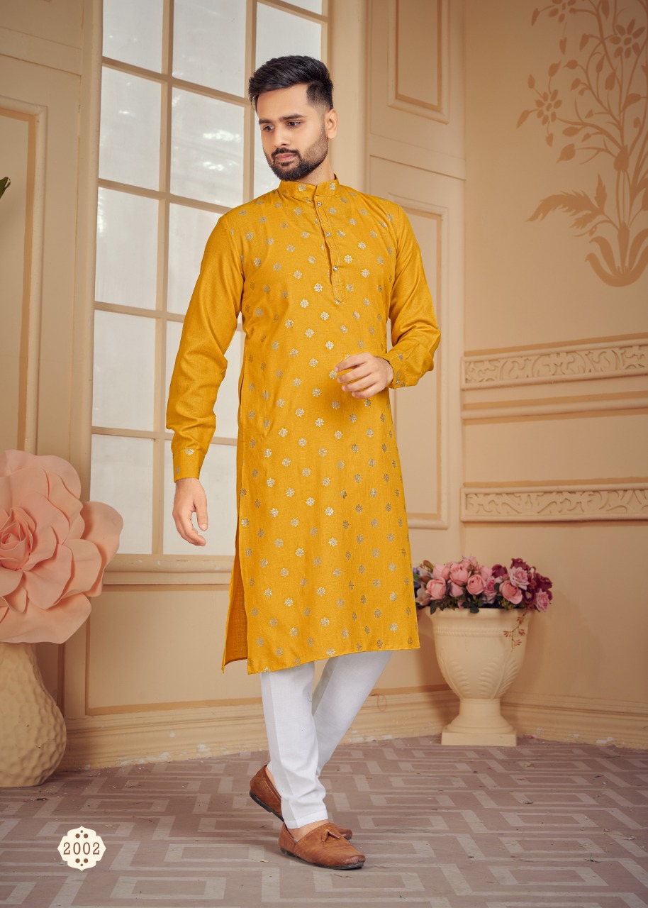Pure cotton with Foil Print Butti &  pocket with Exclusive Button KURTA