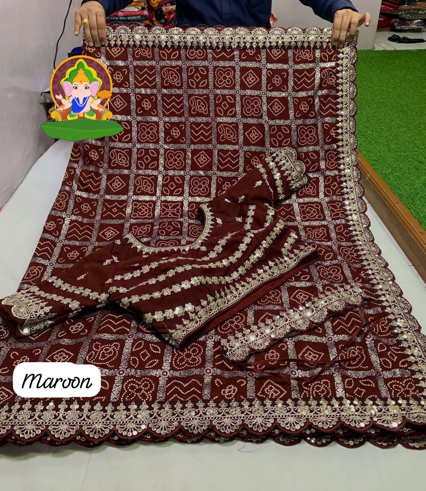 Vichitra Silk Fabric BANDHNI DESIGN SAREE