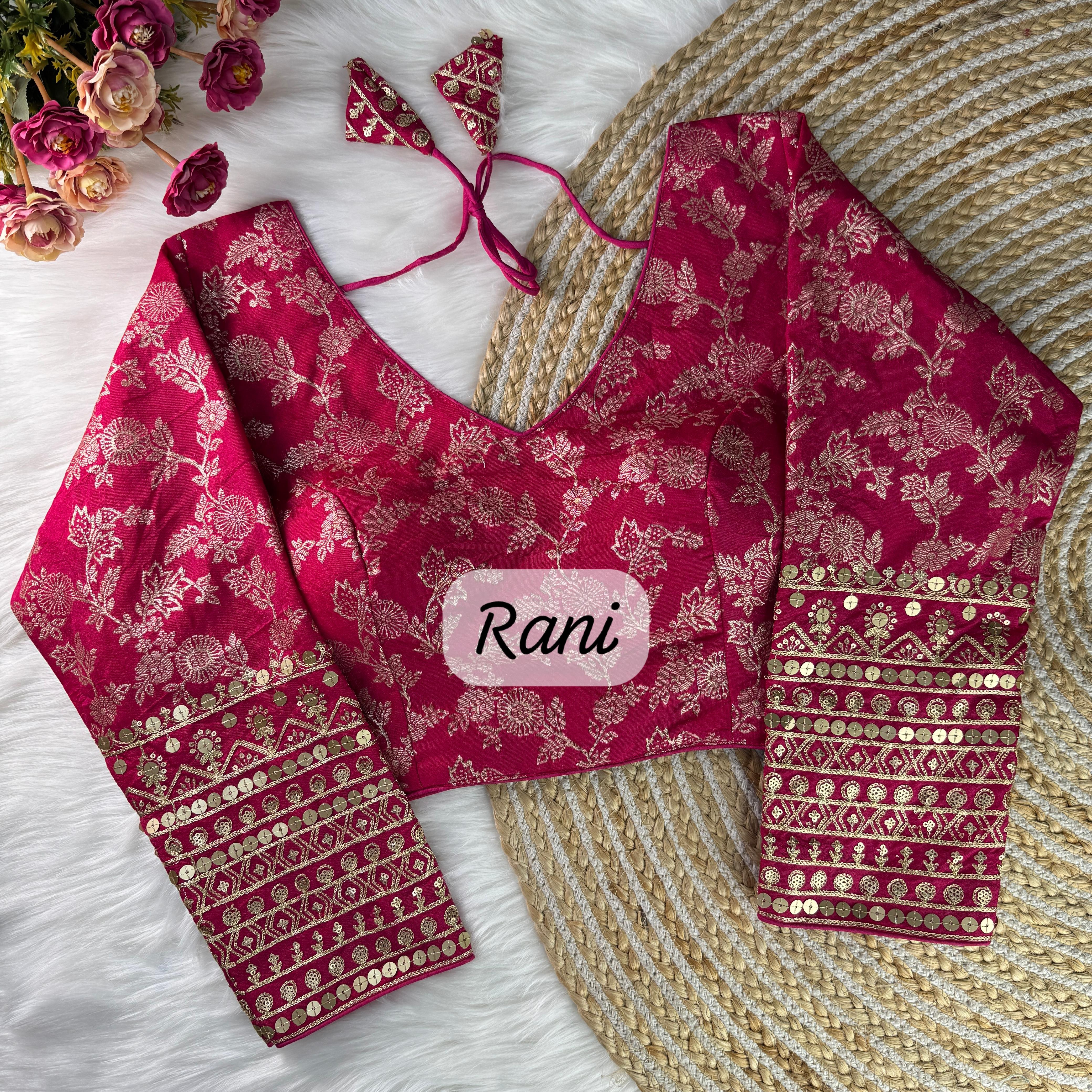 PURE DOLA SILK FULL SLEEVES BLOUSE ❤️