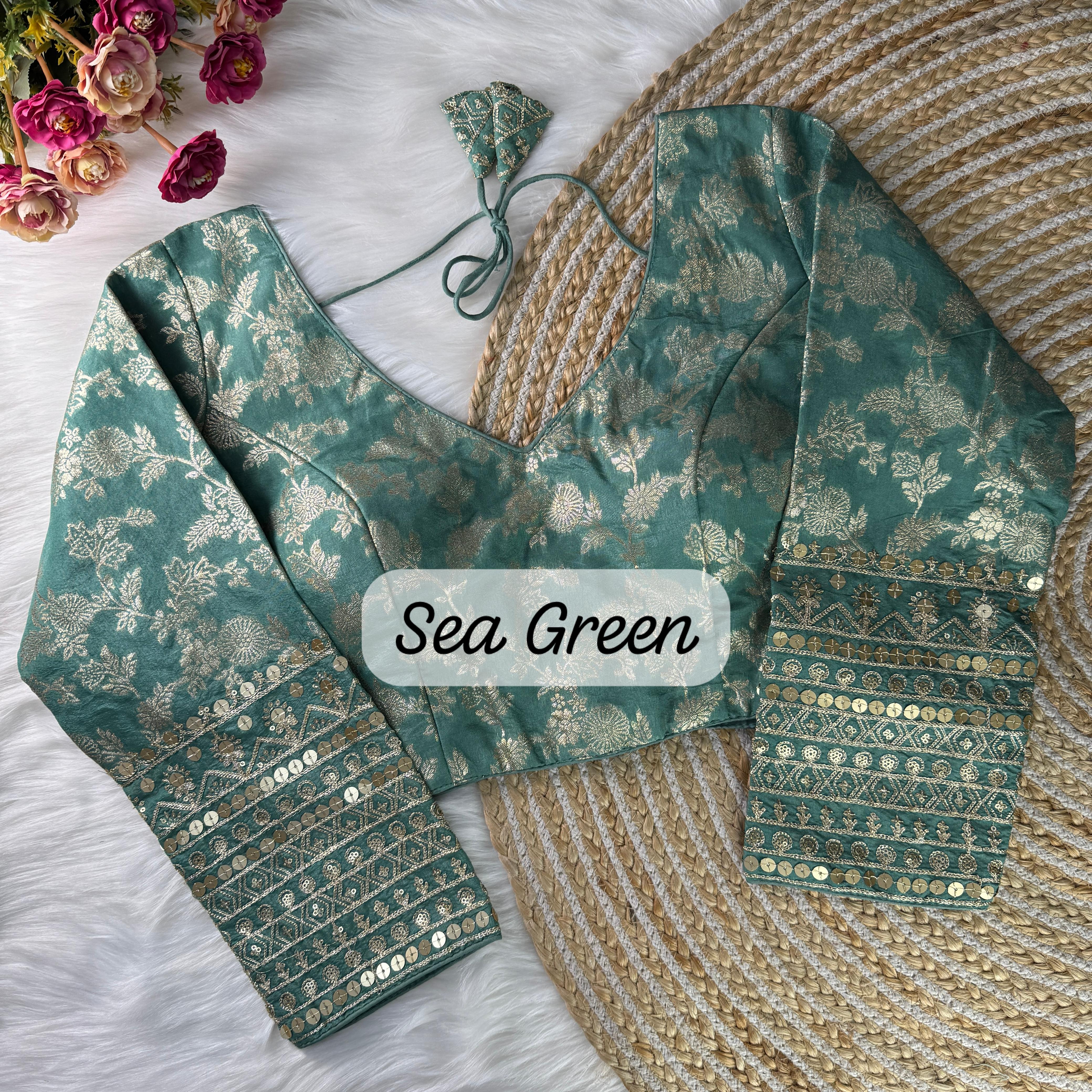 PURE DOLA SILK FULL SLEEVES BLOUSE ❤️