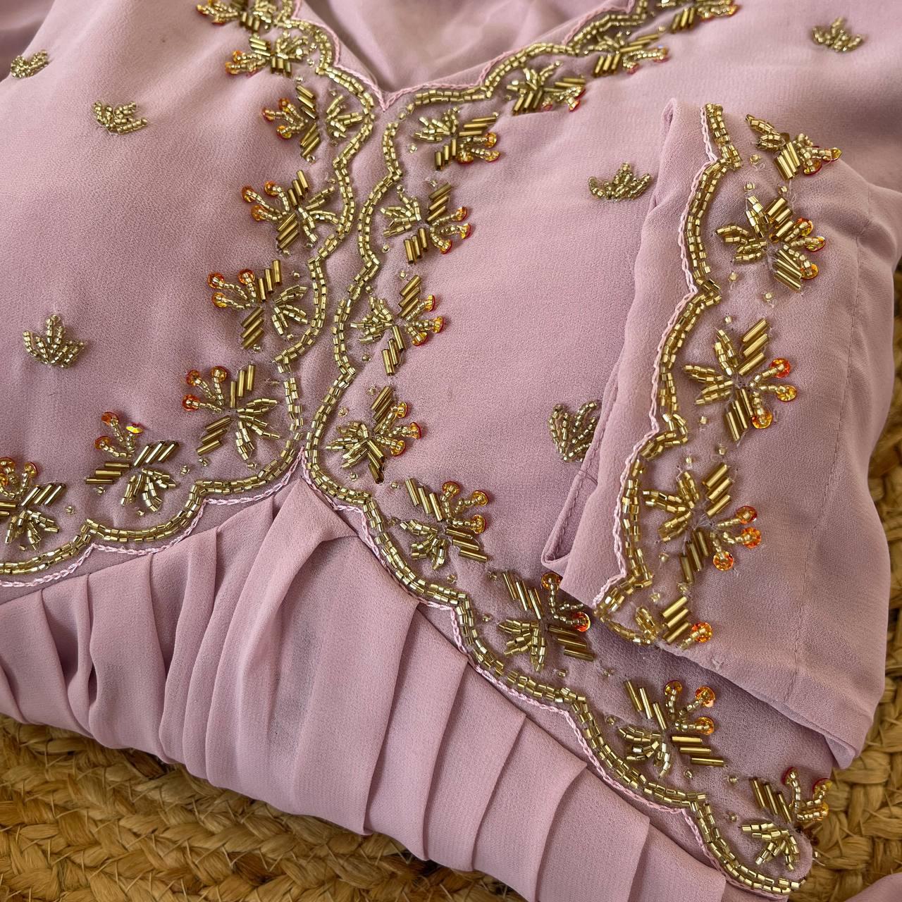  New Party Wear Look Fox Gerorrget Gown With Dupatta , pant ,