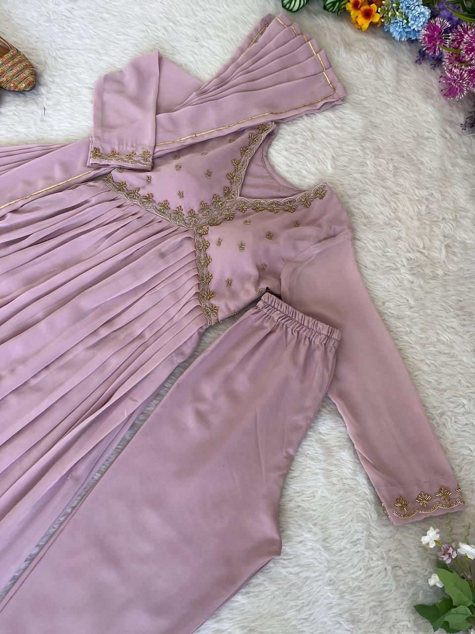  New Party Wear Look Fox Gerorrget Gown With Dupatta , pant ,