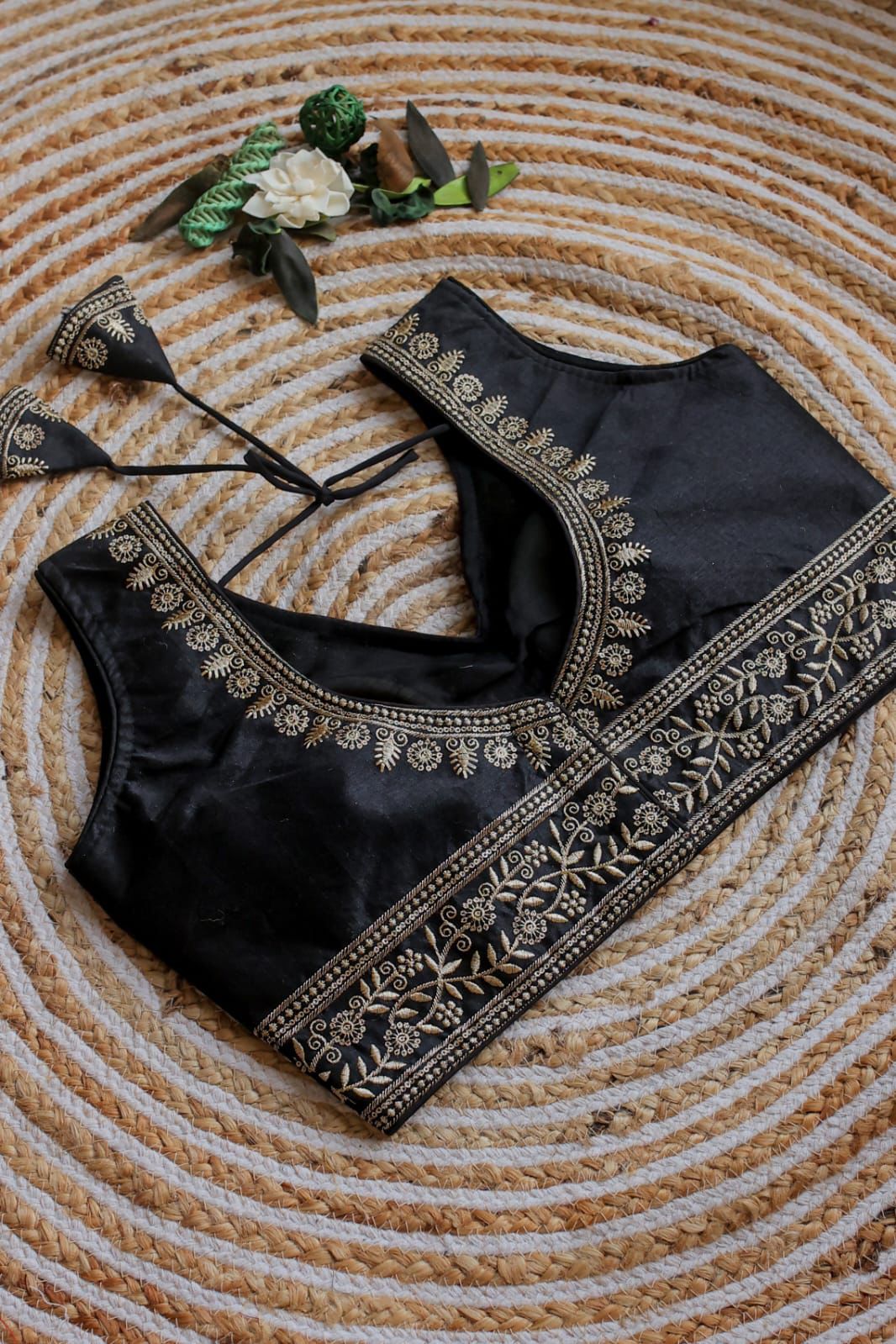 Beautiful embroidery work all over blouse
