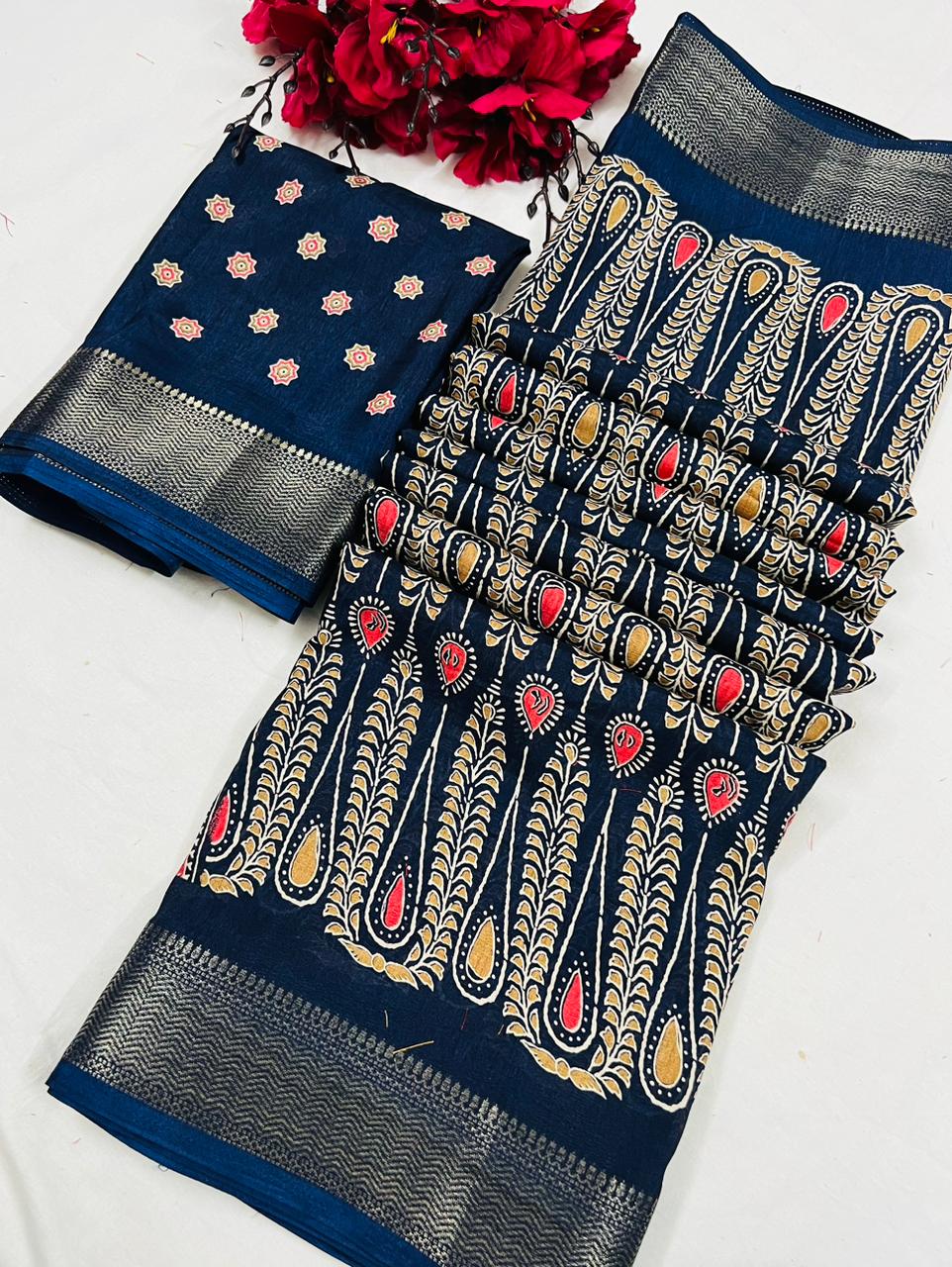 AZARK DOLLA PRINT SAREE