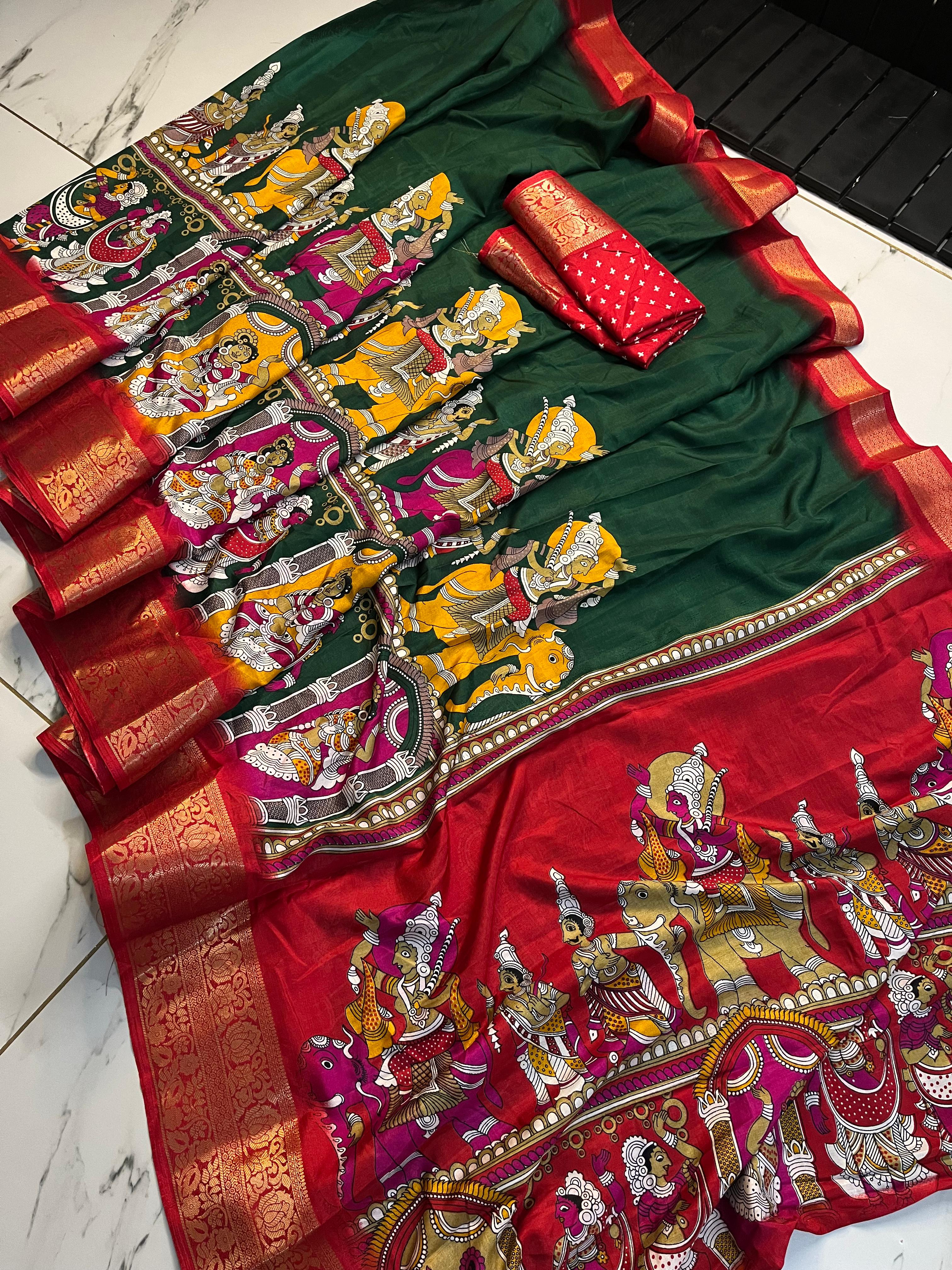  nice floral design all over the body of the saree  to look descent look😍