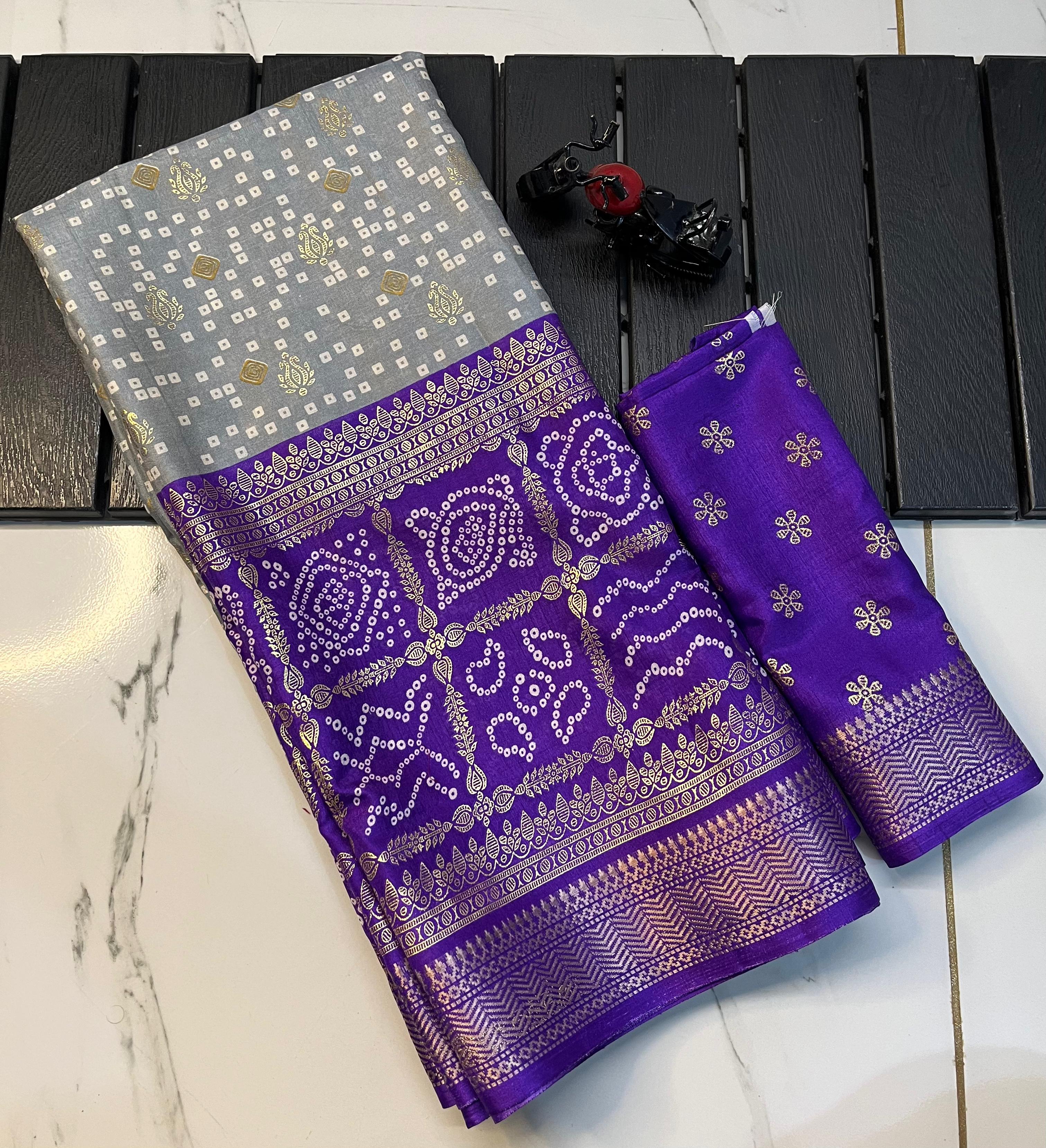  patola foil print   And bandhej super print SREES