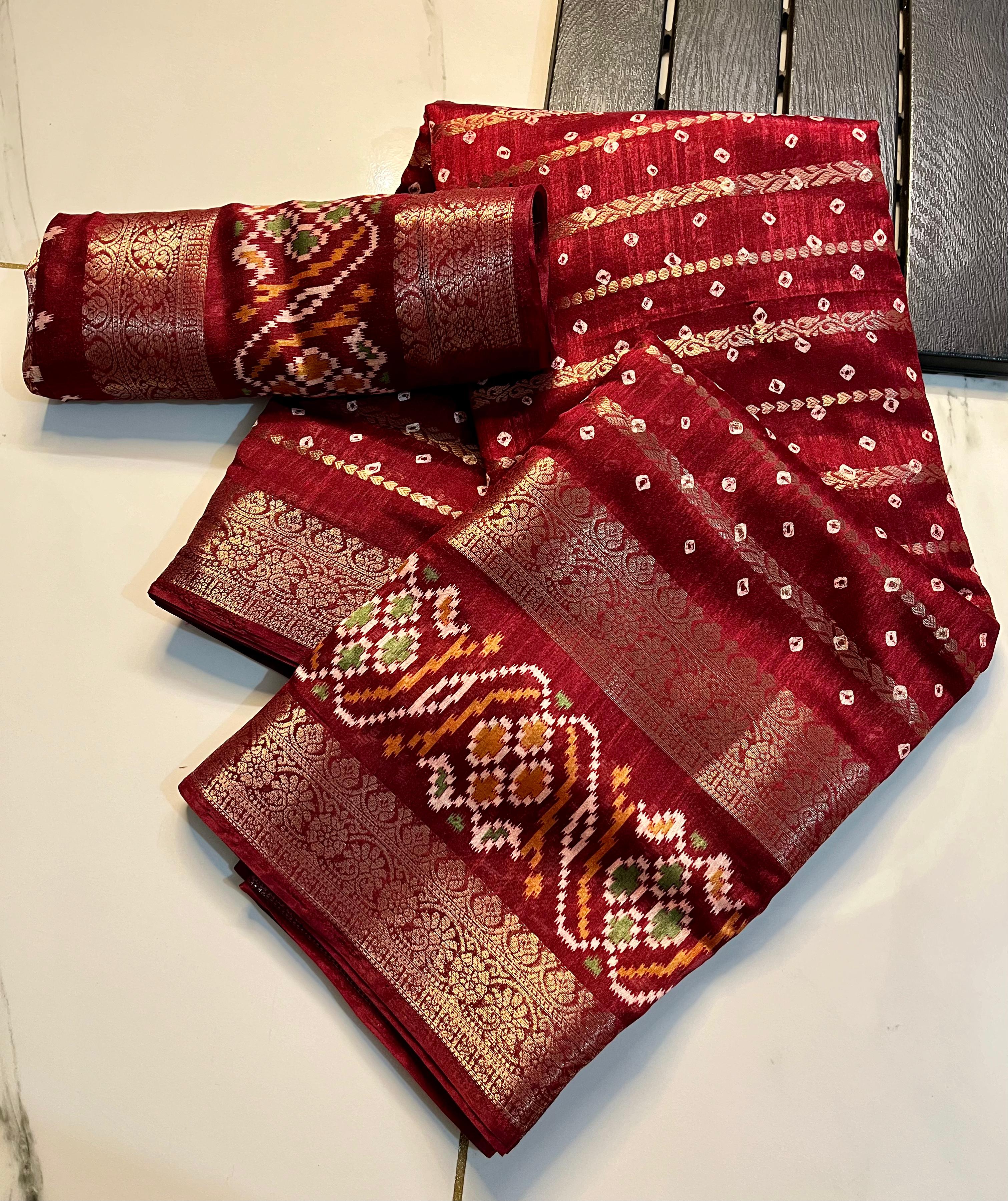 Pure candy cotton silk with jequrd boder all overall saree