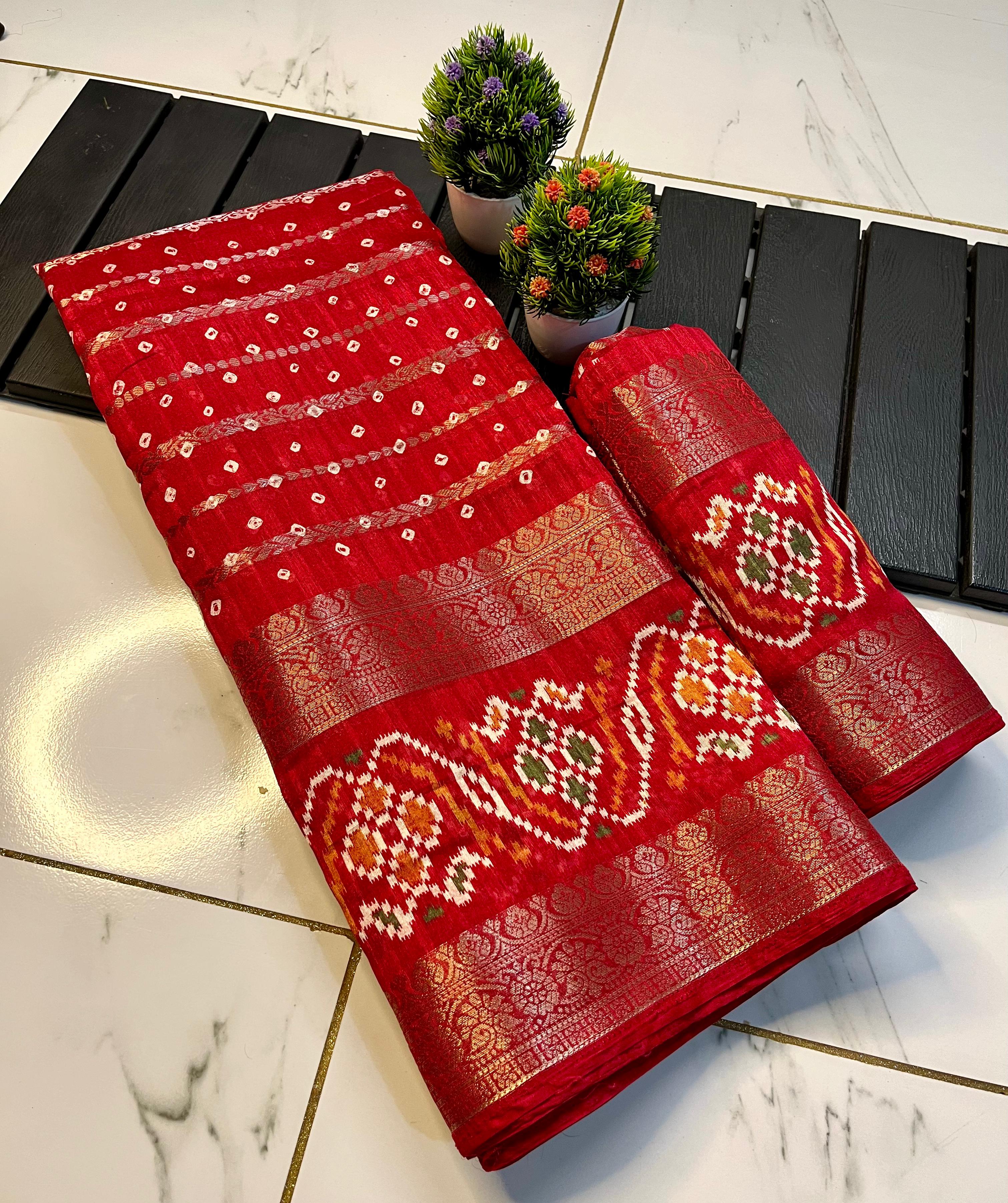 Pure candy cotton silk with jequrd boder all overall saree