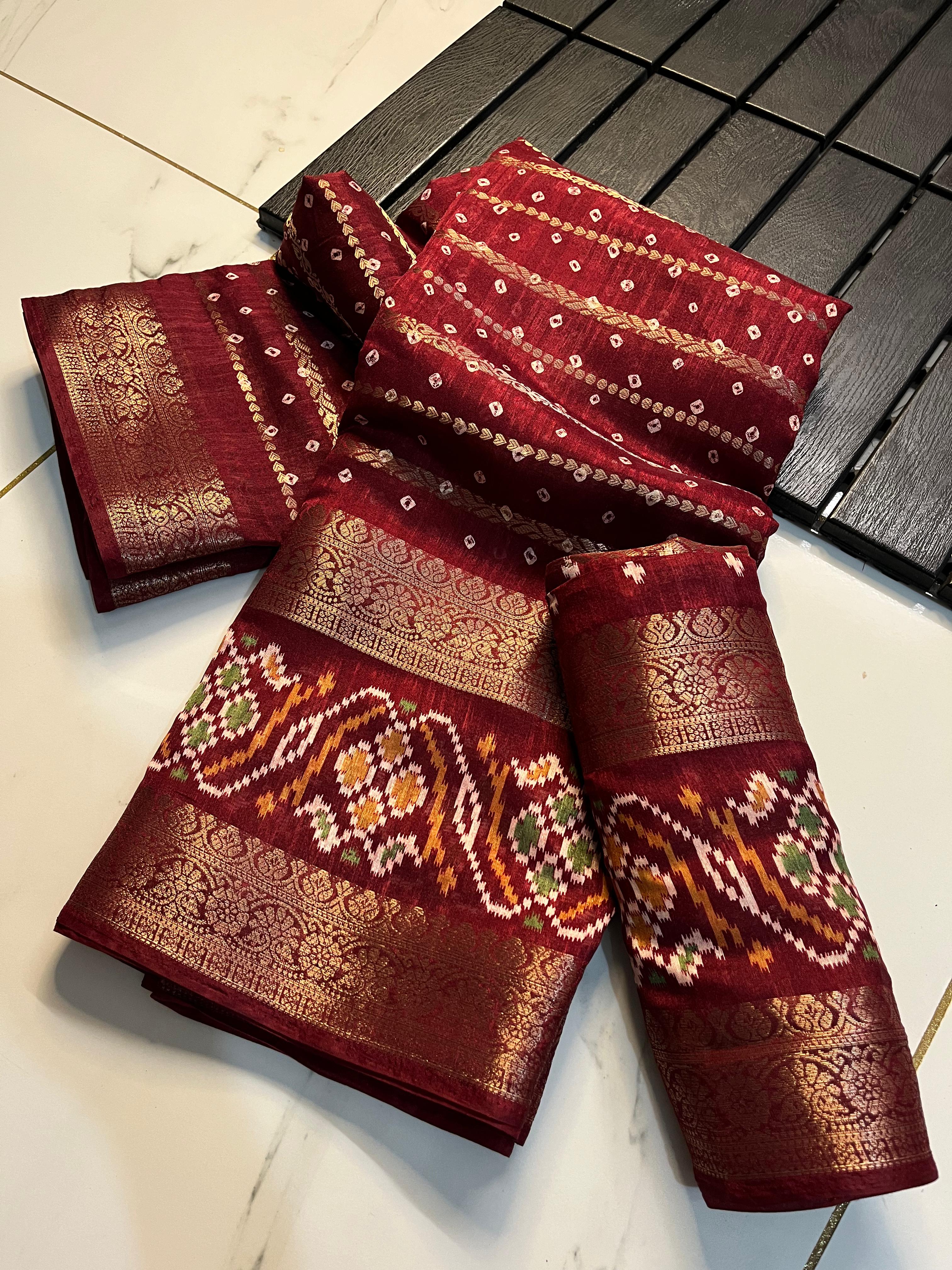 Pure candy cotton silk with jequrd boder all overall saree