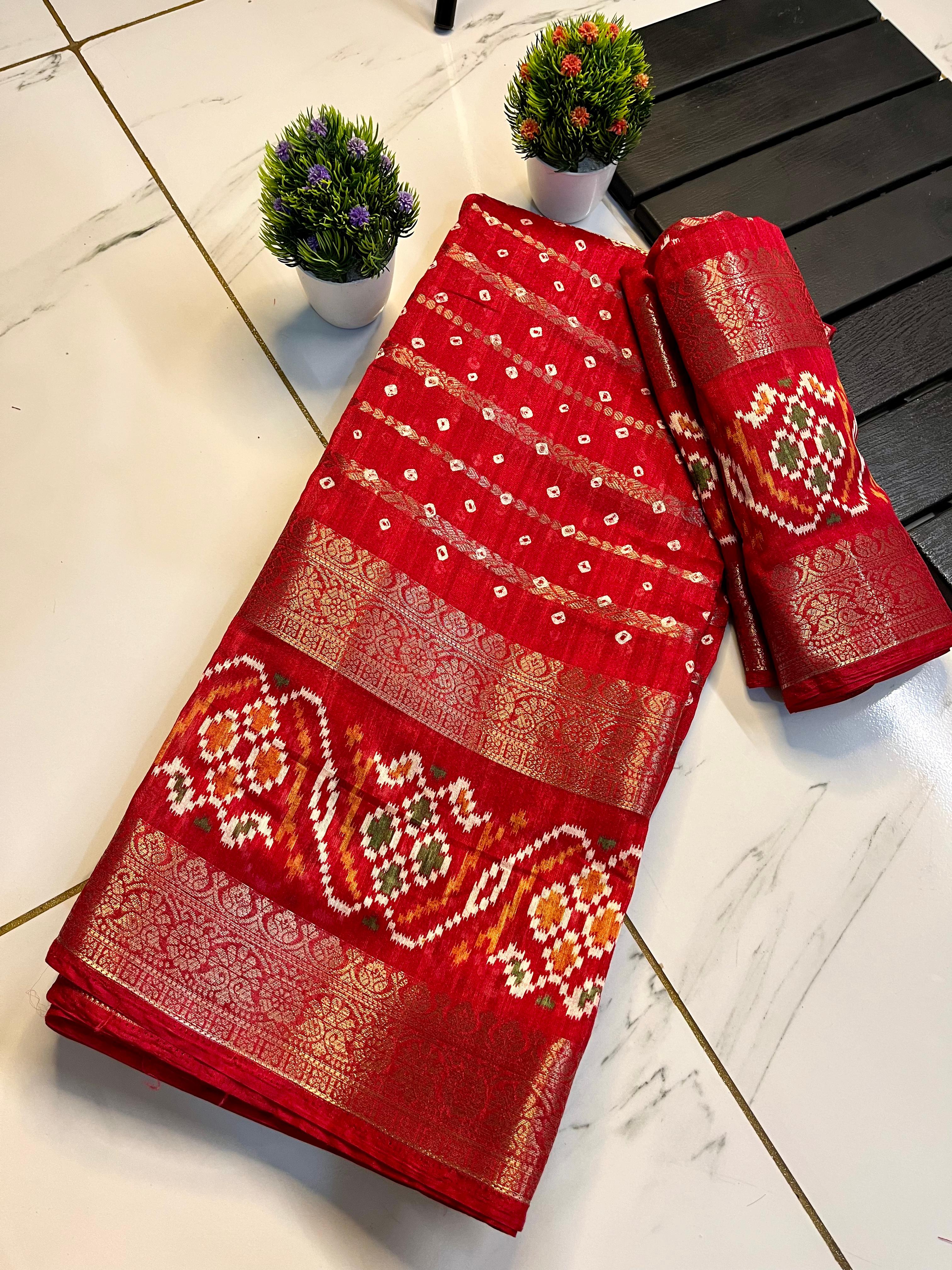 Pure candy cotton silk with jequrd boder all overall saree