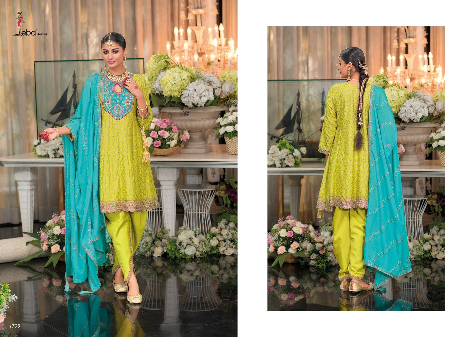 Sajni Chinon with  emboidery 