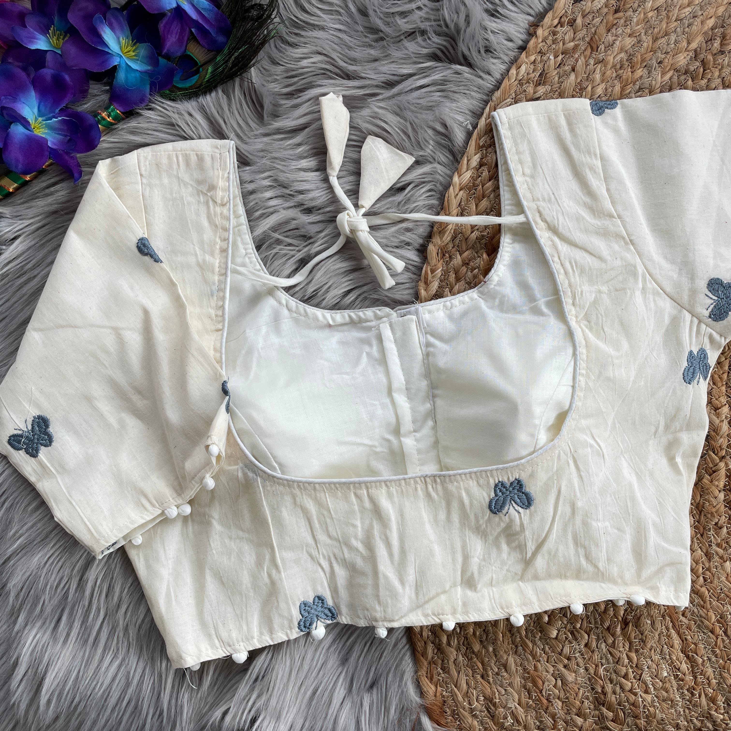 Pure Camric Cotton Diable Blouse
