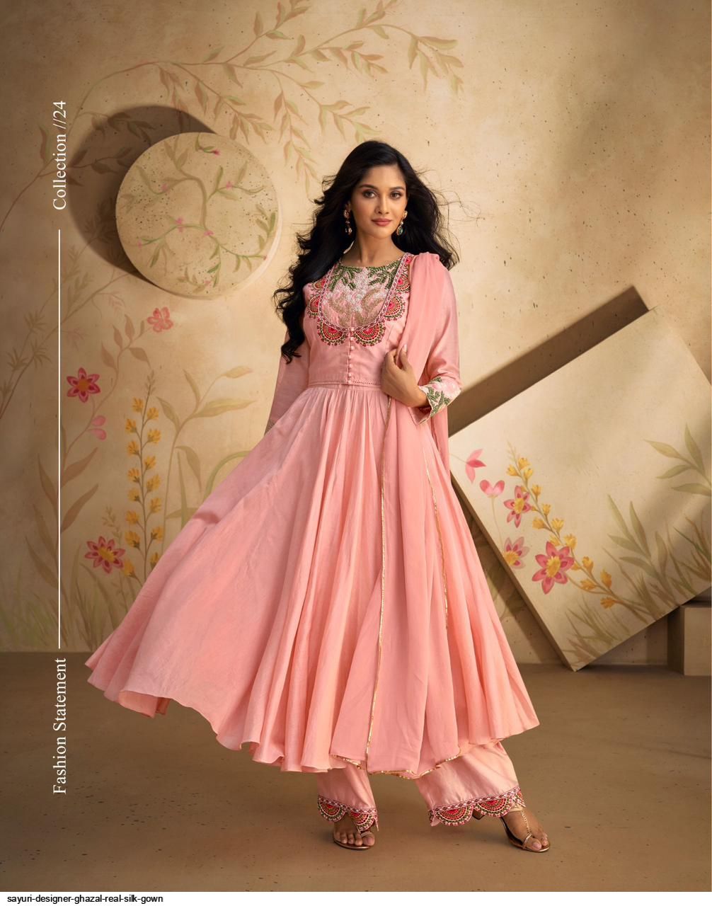 SAYURI DESIGNER GHAZAL REAL SILK GOWN DRESS