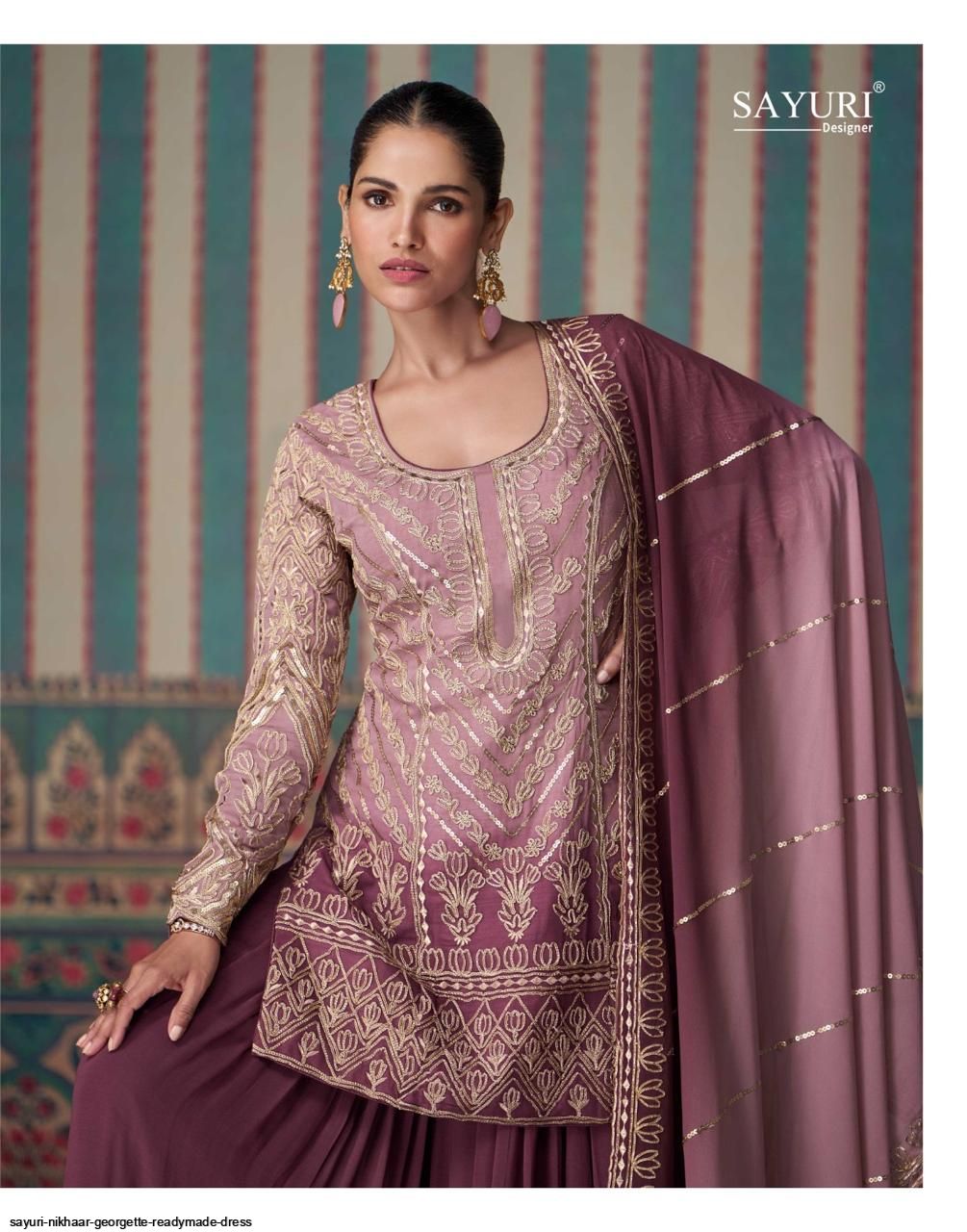SAYURI NIKHAAR GEORGETTE READYMADE DRESS 