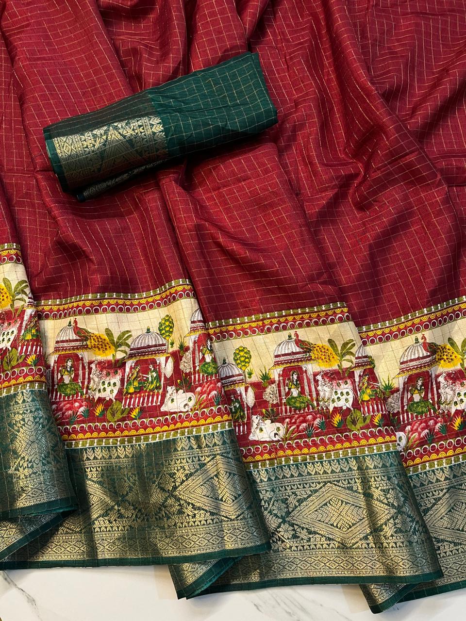  all over original viewing jari chex desine  saree