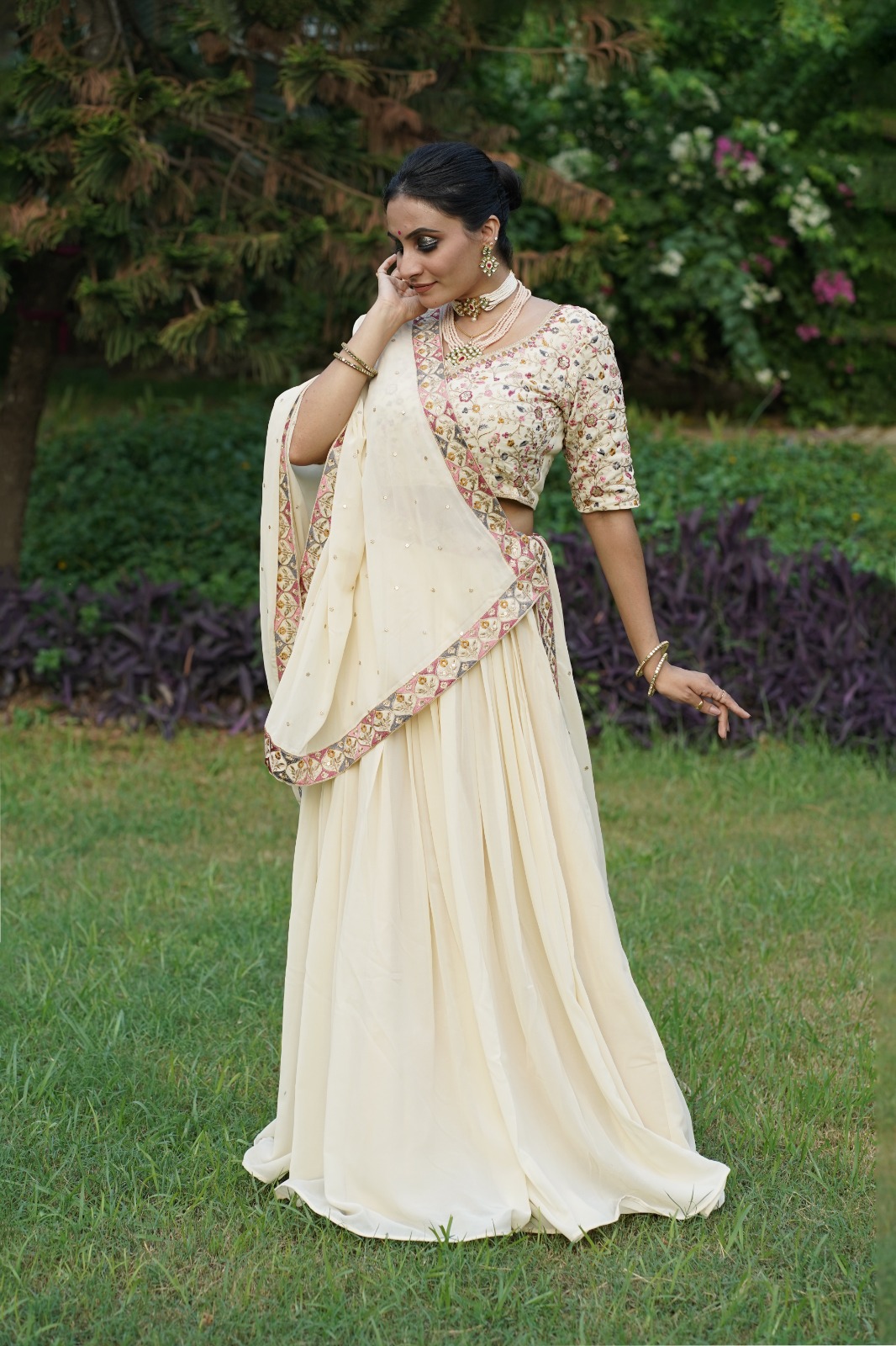  Vichitra Silk chaniya choli