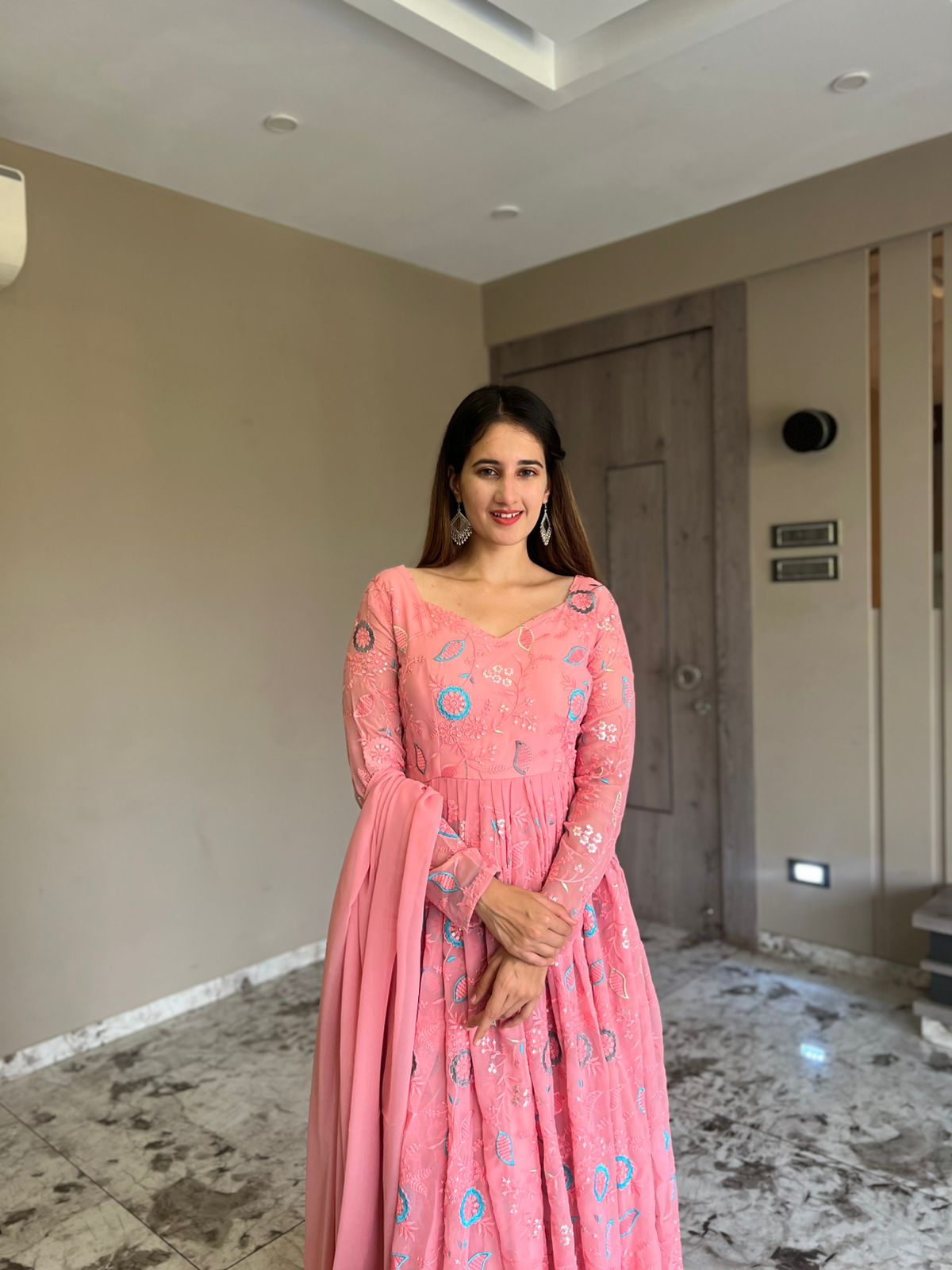 New One Anarkali Suit Making Real Modelling Design Suit Set…