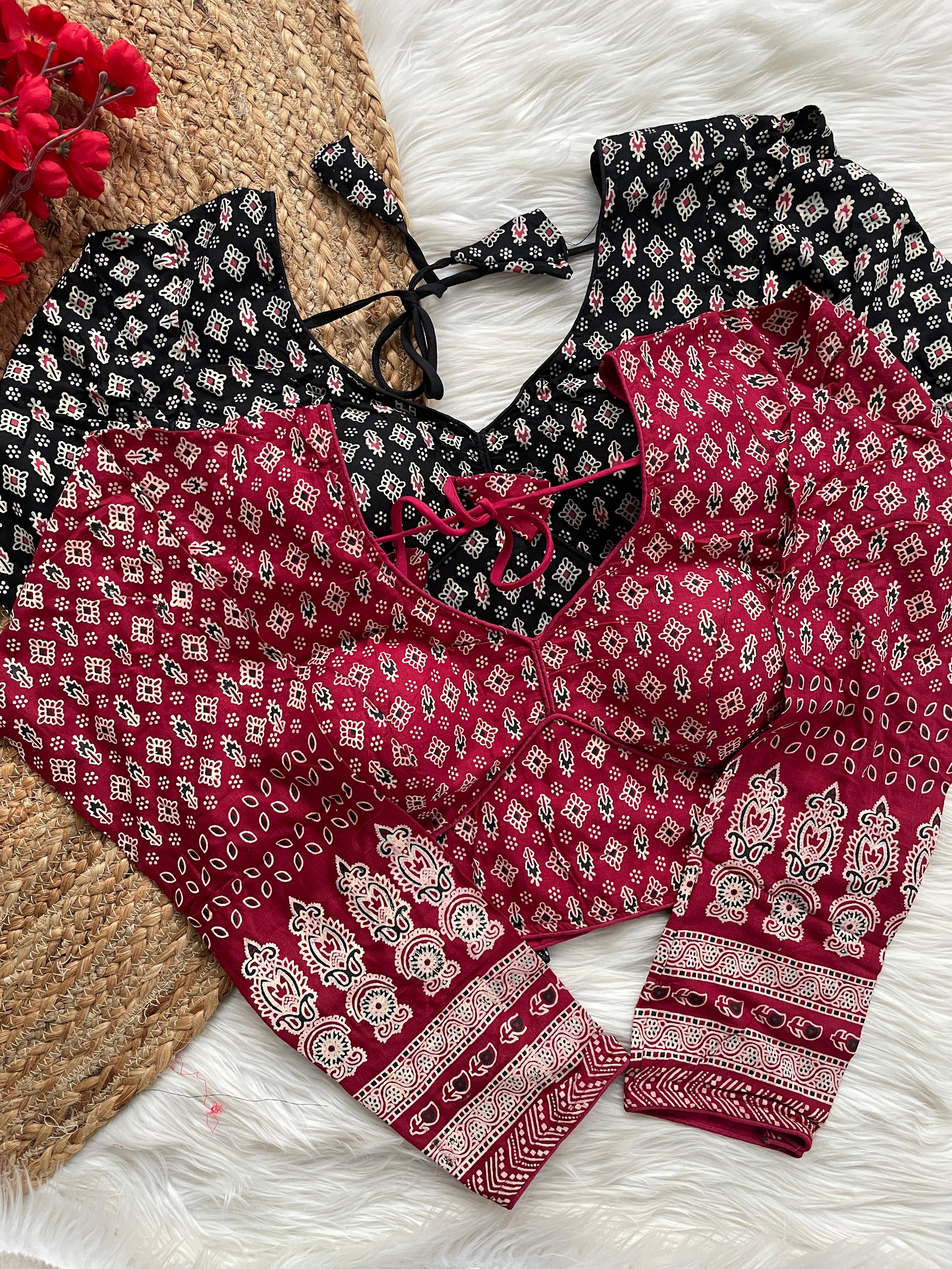  Ajrakh Cotton Galaxy blouse