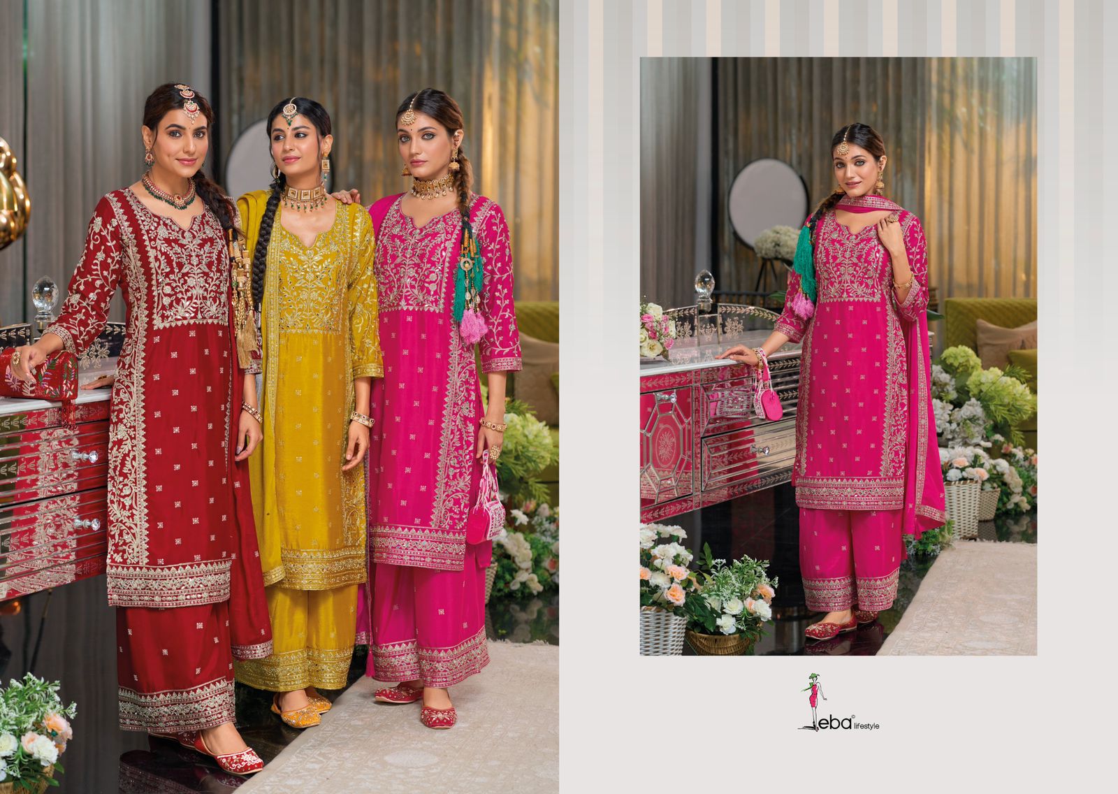 Shayoni  Chinon with  emboidery work