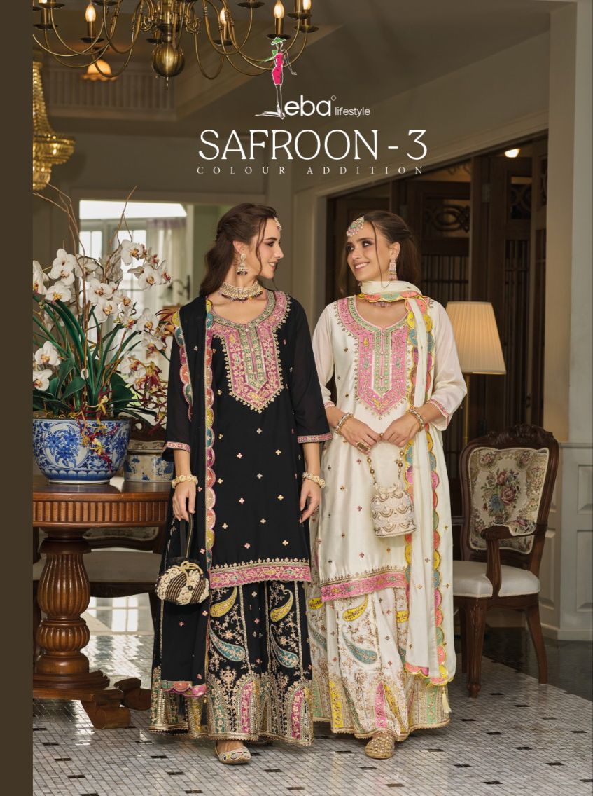 SAFROON vol-3       Top - hevey Chinon with emboidery work