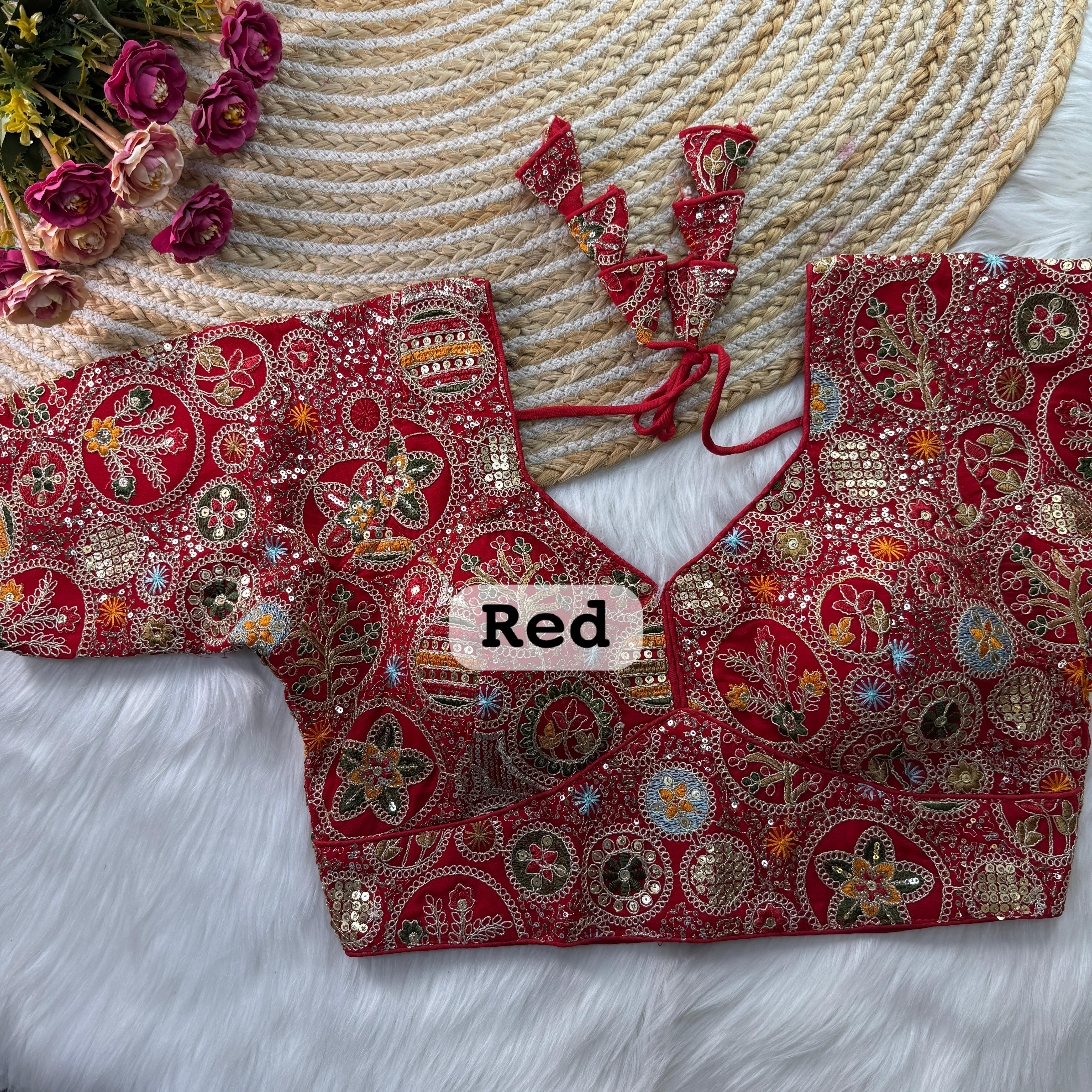 Sabyasachi Style Heavy Codding Work Blouse♥️ 