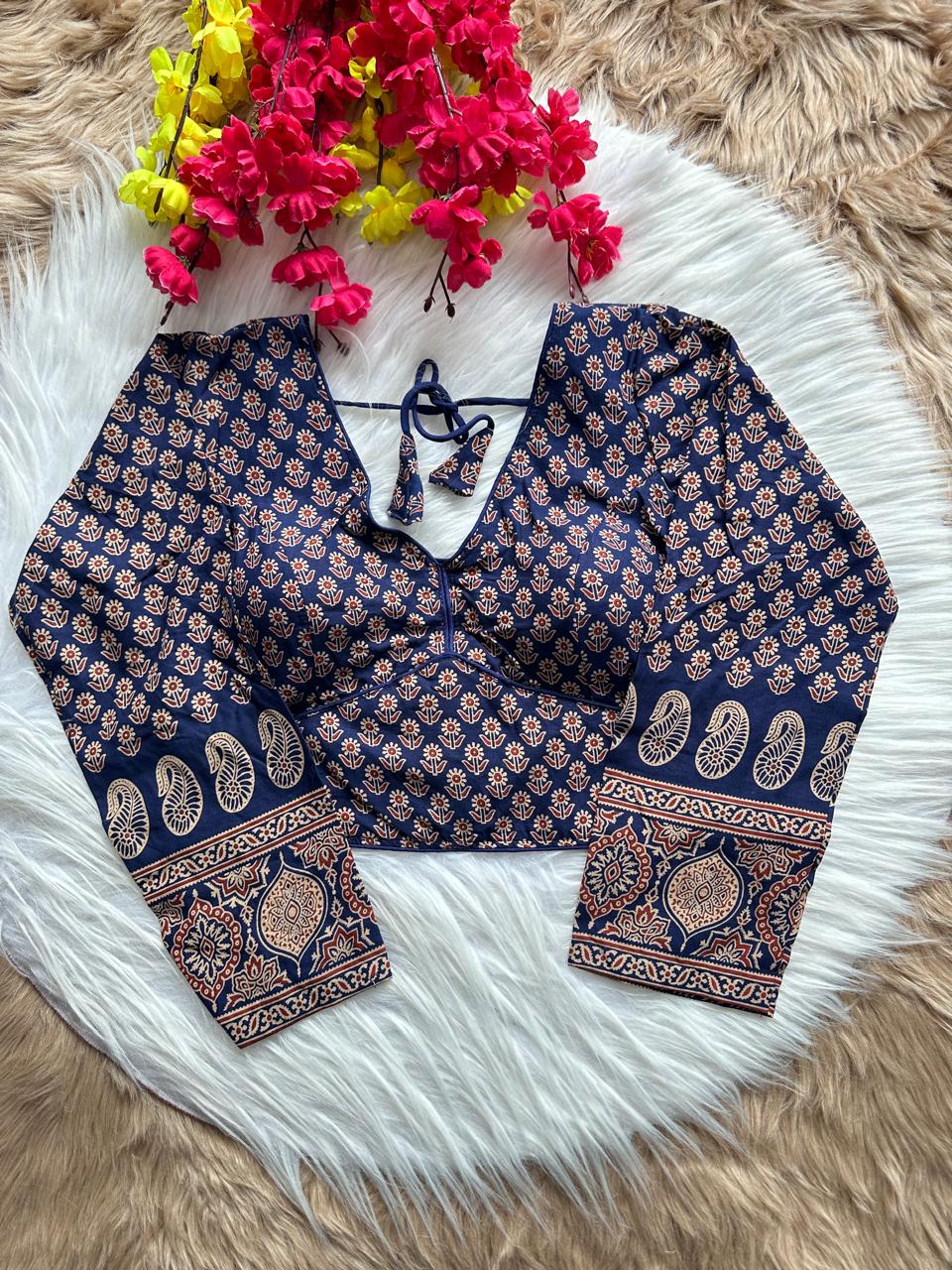  Ajrakh Cotton Galaxy blouse