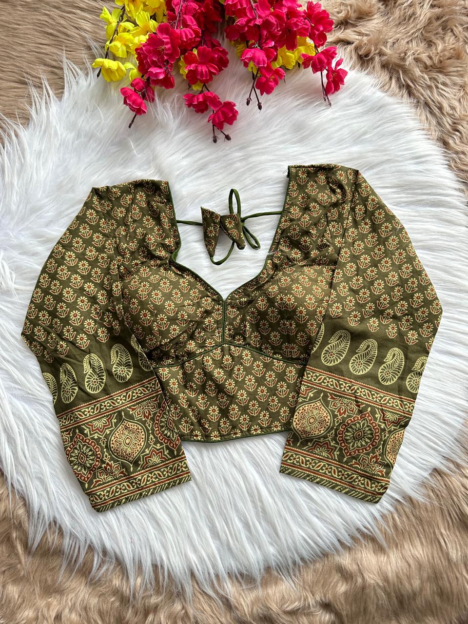  Ajrakh Cotton Galaxy blouse