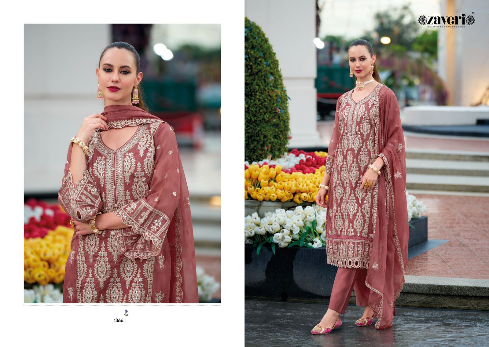 Anaya soft organza emboidery work & Daimand