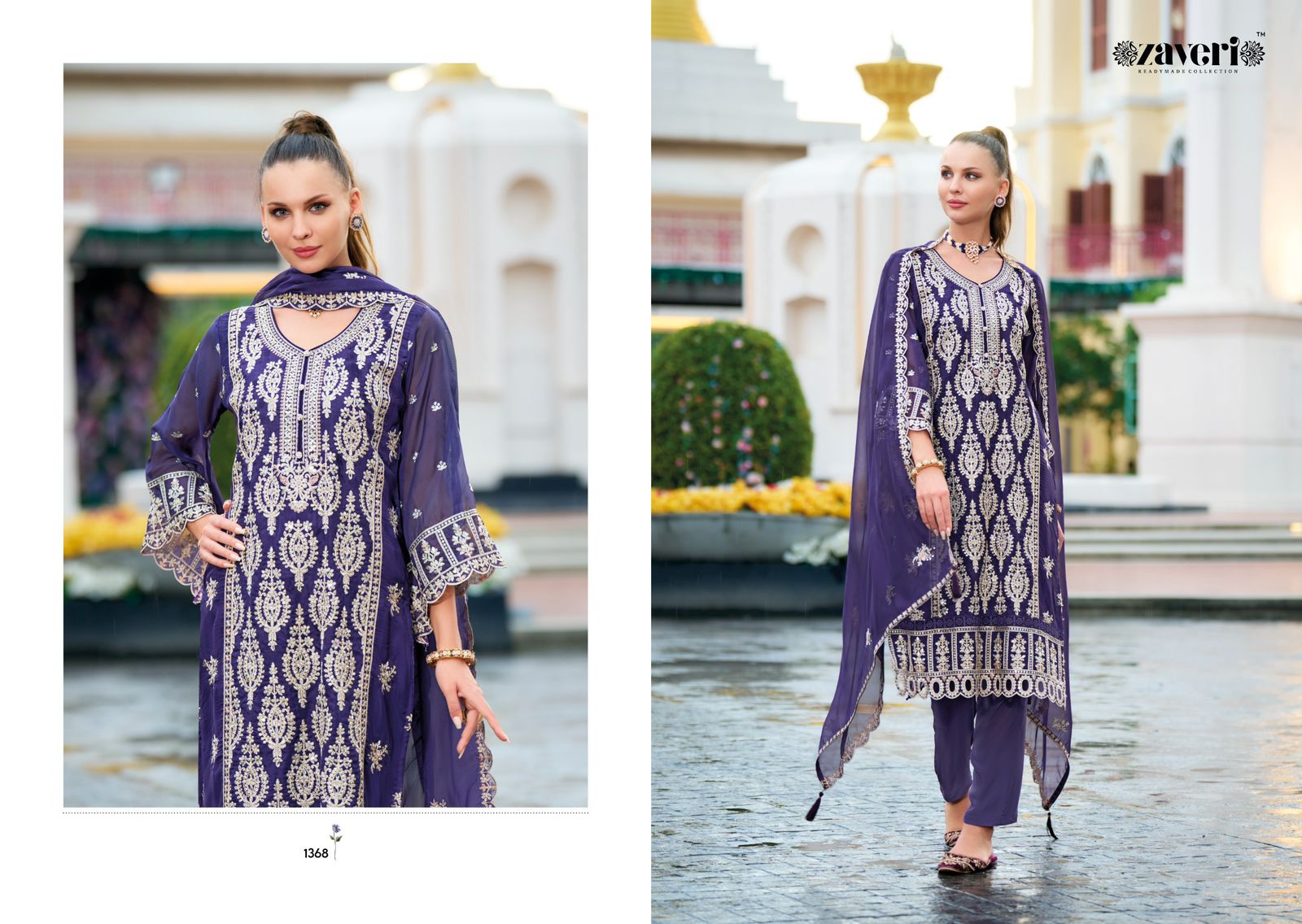 Anaya soft organza emboidery work & Daimand