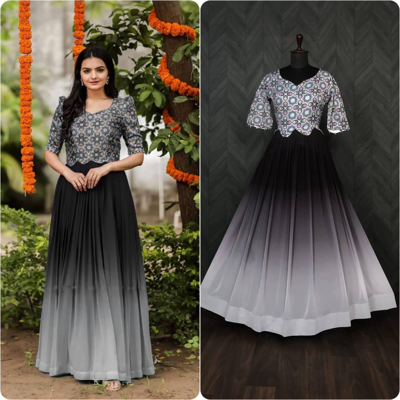 Satin Muslin & Faux Georgette With Rich Digital Print work