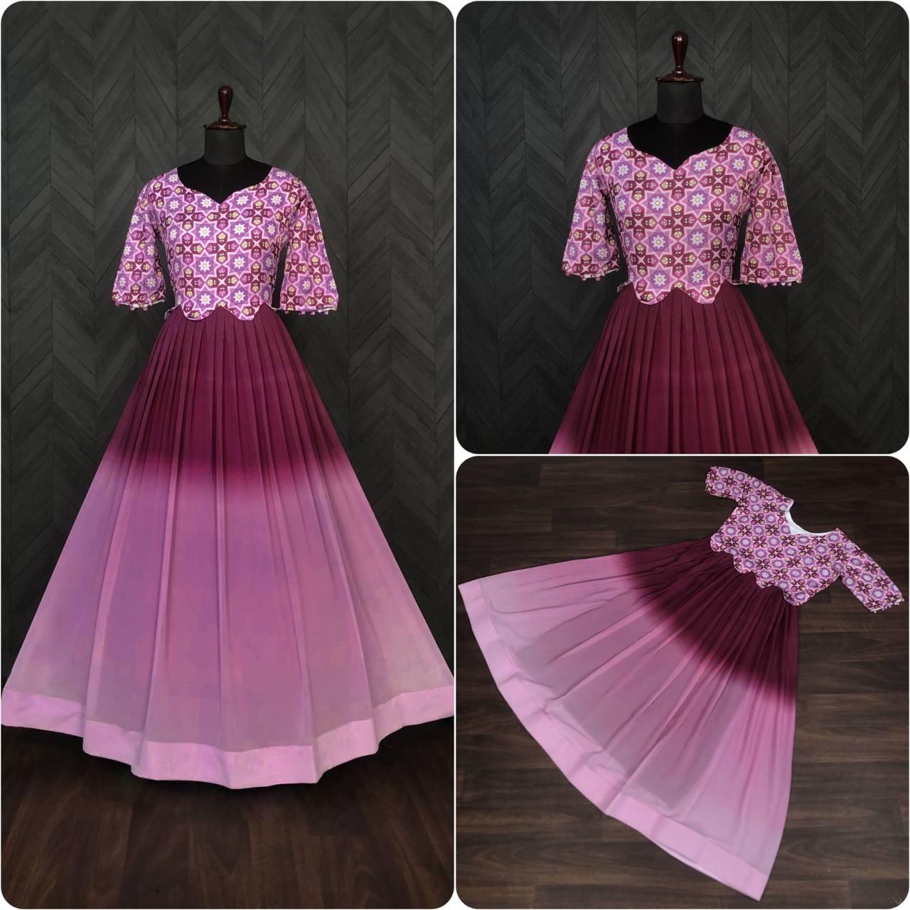 Satin Muslin & Faux Georgette With Rich Digital Print work