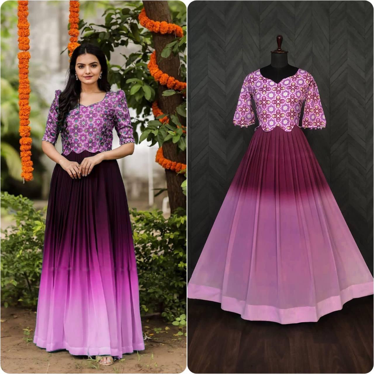 Satin Muslin & Faux Georgette With Rich Digital Print work