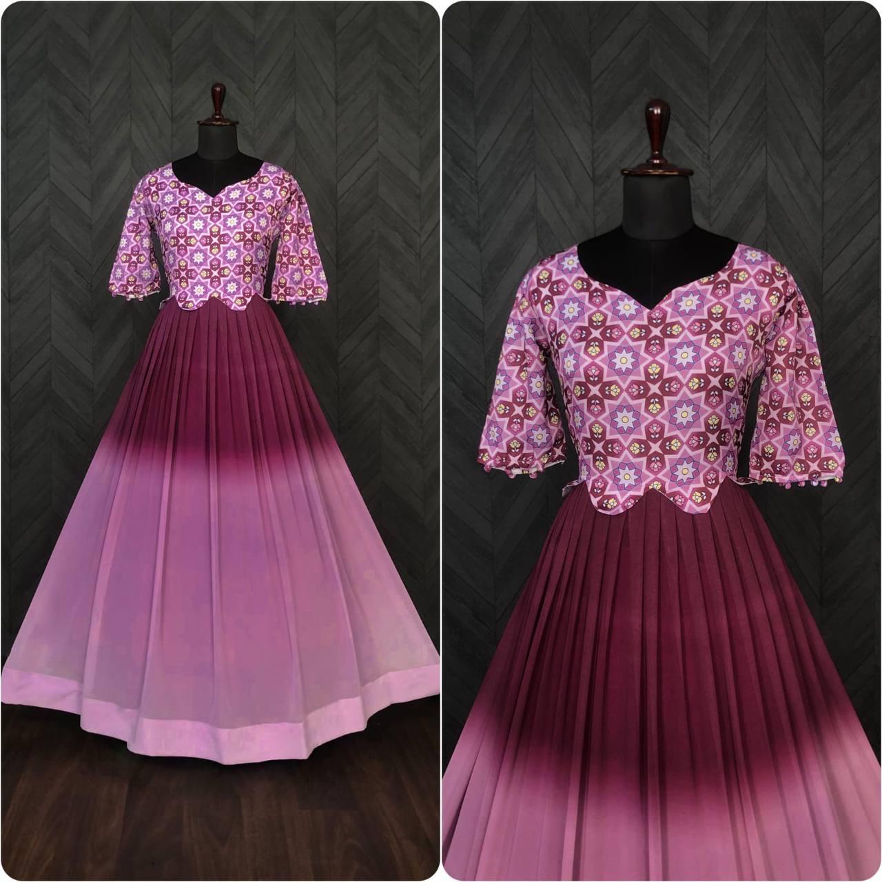 Satin Muslin & Faux Georgette With Rich Digital Print work